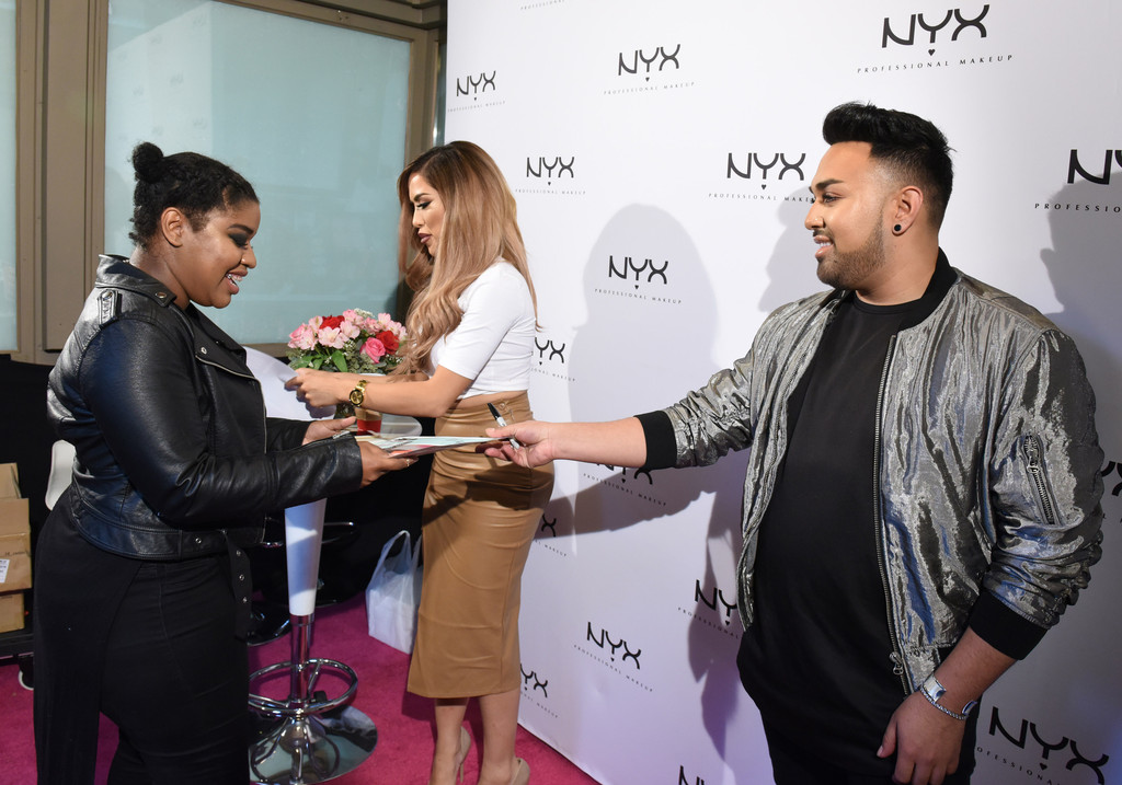 Karen Sarahi attends the NYX Cosmetics Grand Opening