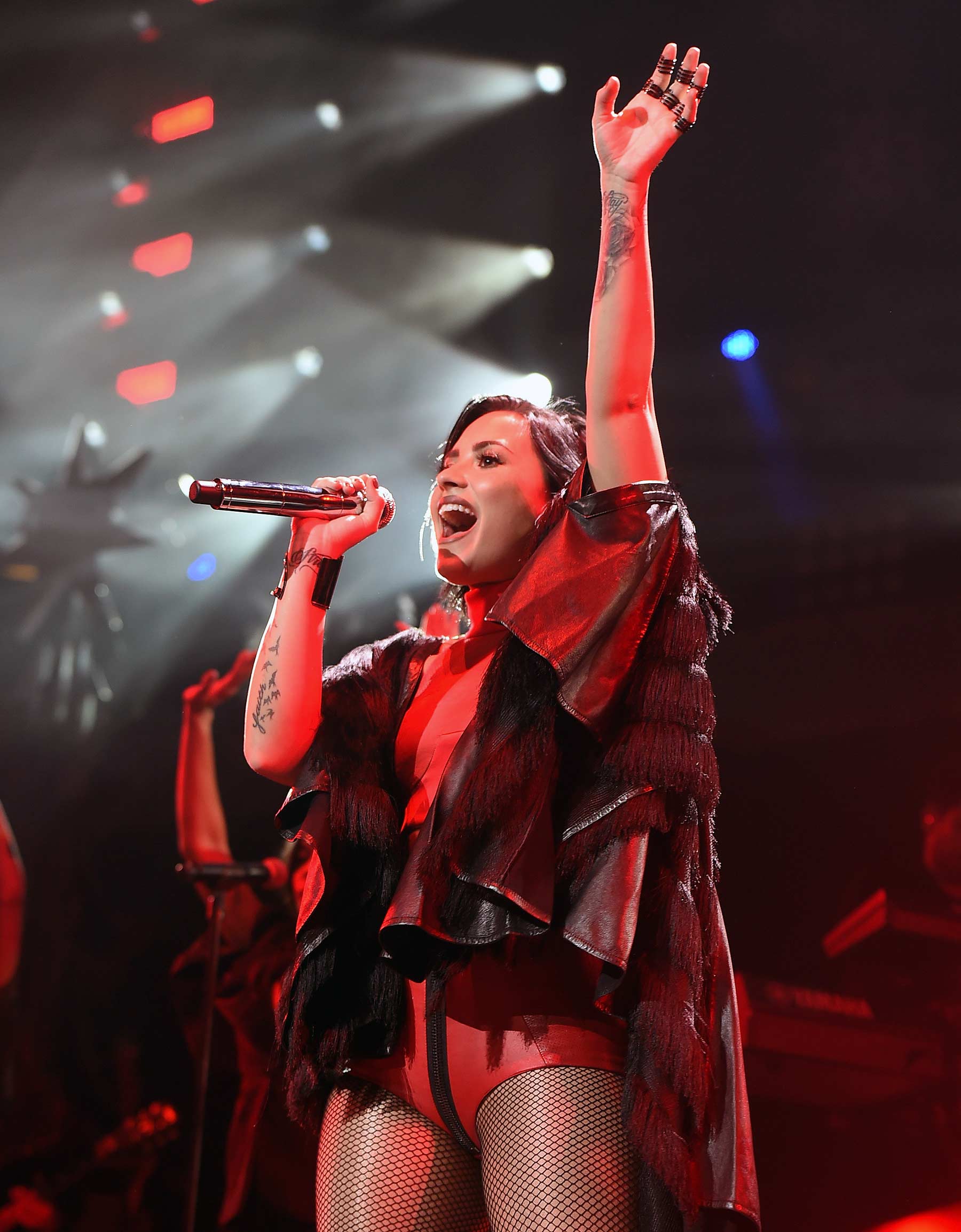 Demi Lovato performs at the iHeart Radio Jingle Ball