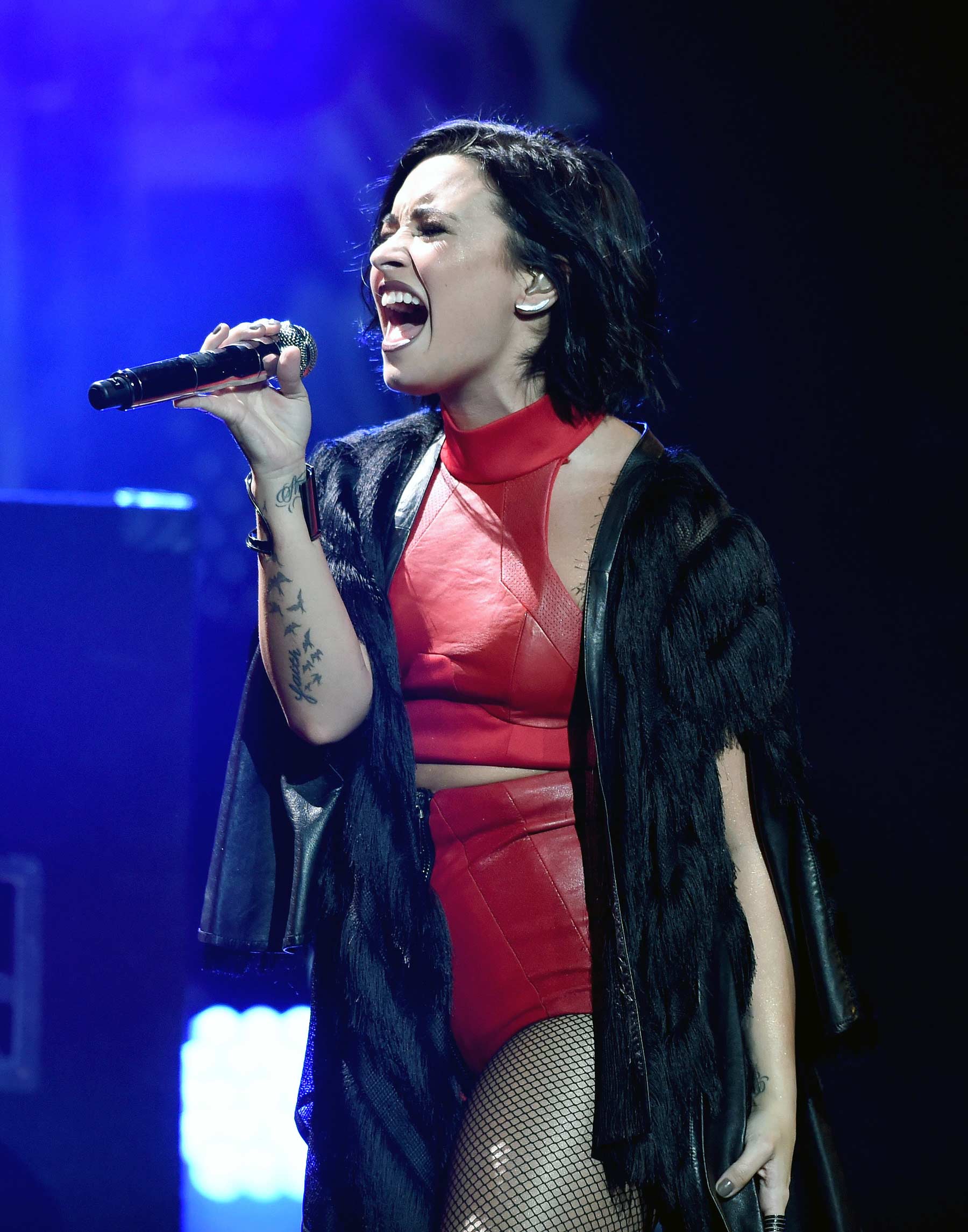 Demi Lovato performs at the iHeart Radio Jingle Ball
