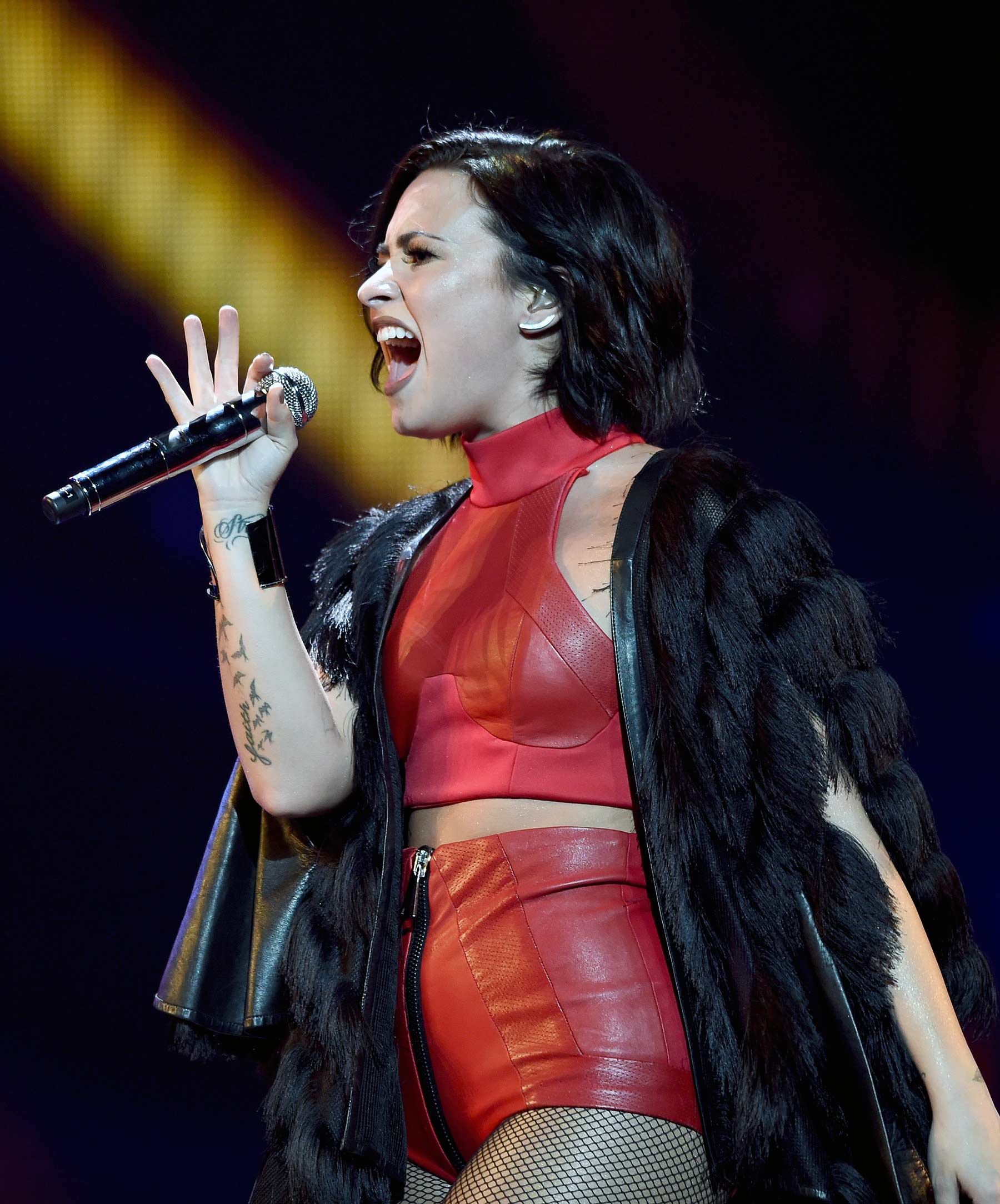 Demi Lovato performs at the iHeart Radio Jingle Ball