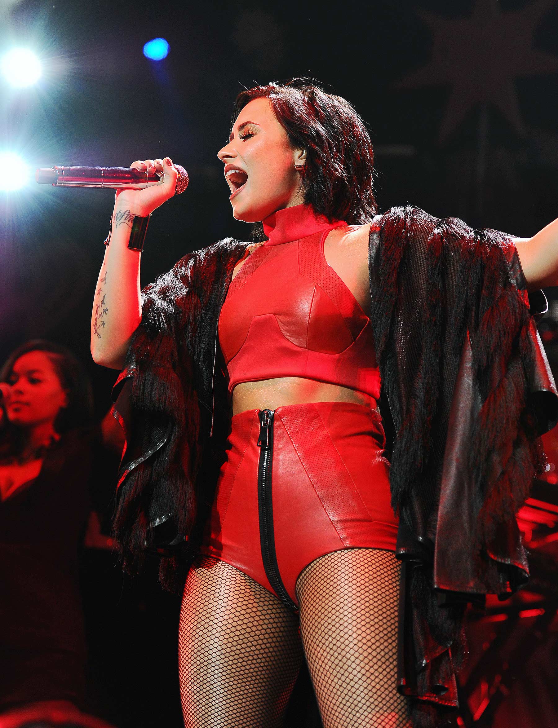 Demi Lovato performs at the iHeart Radio Jingle Ball