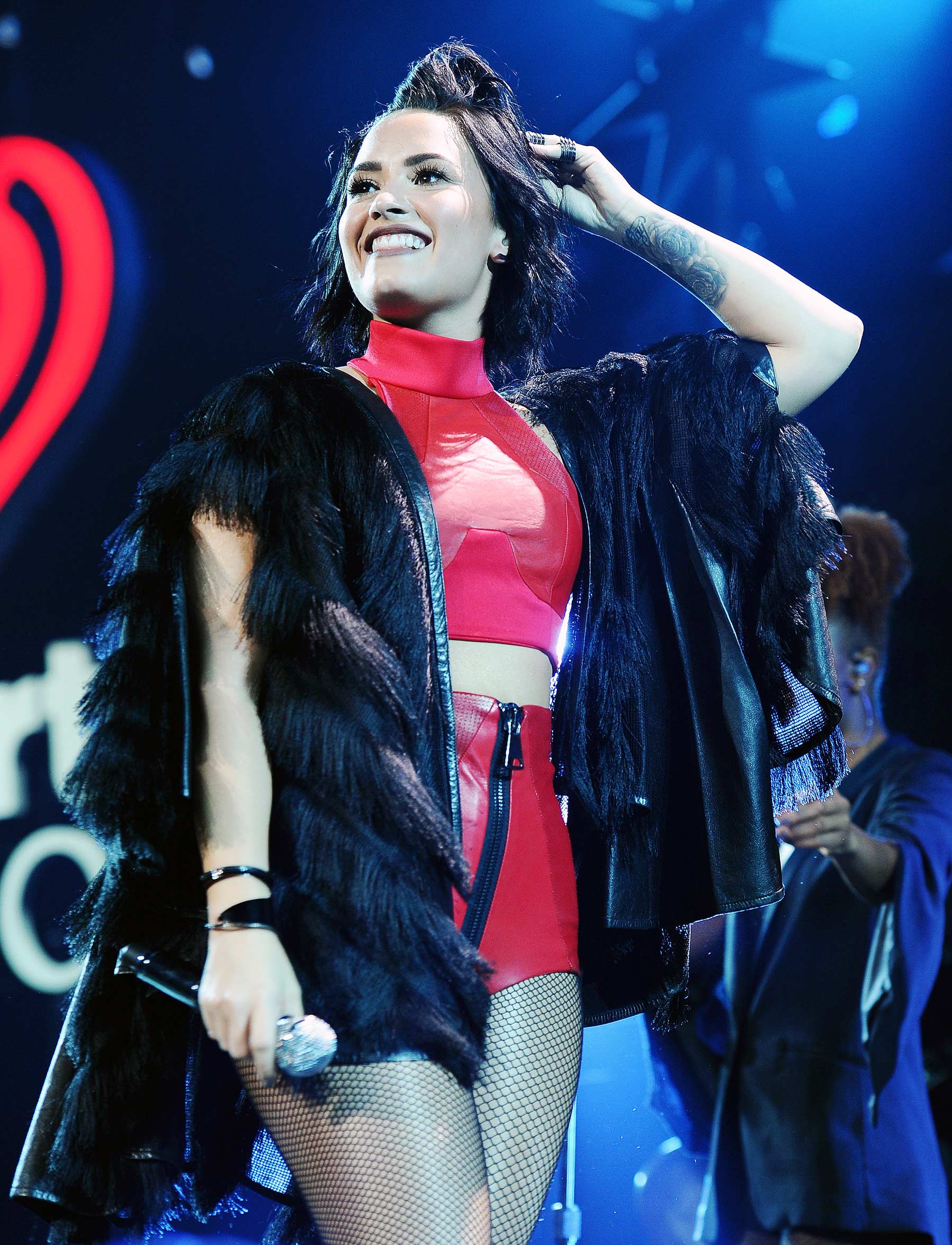 Demi Lovato performs at the iHeart Radio Jingle Ball