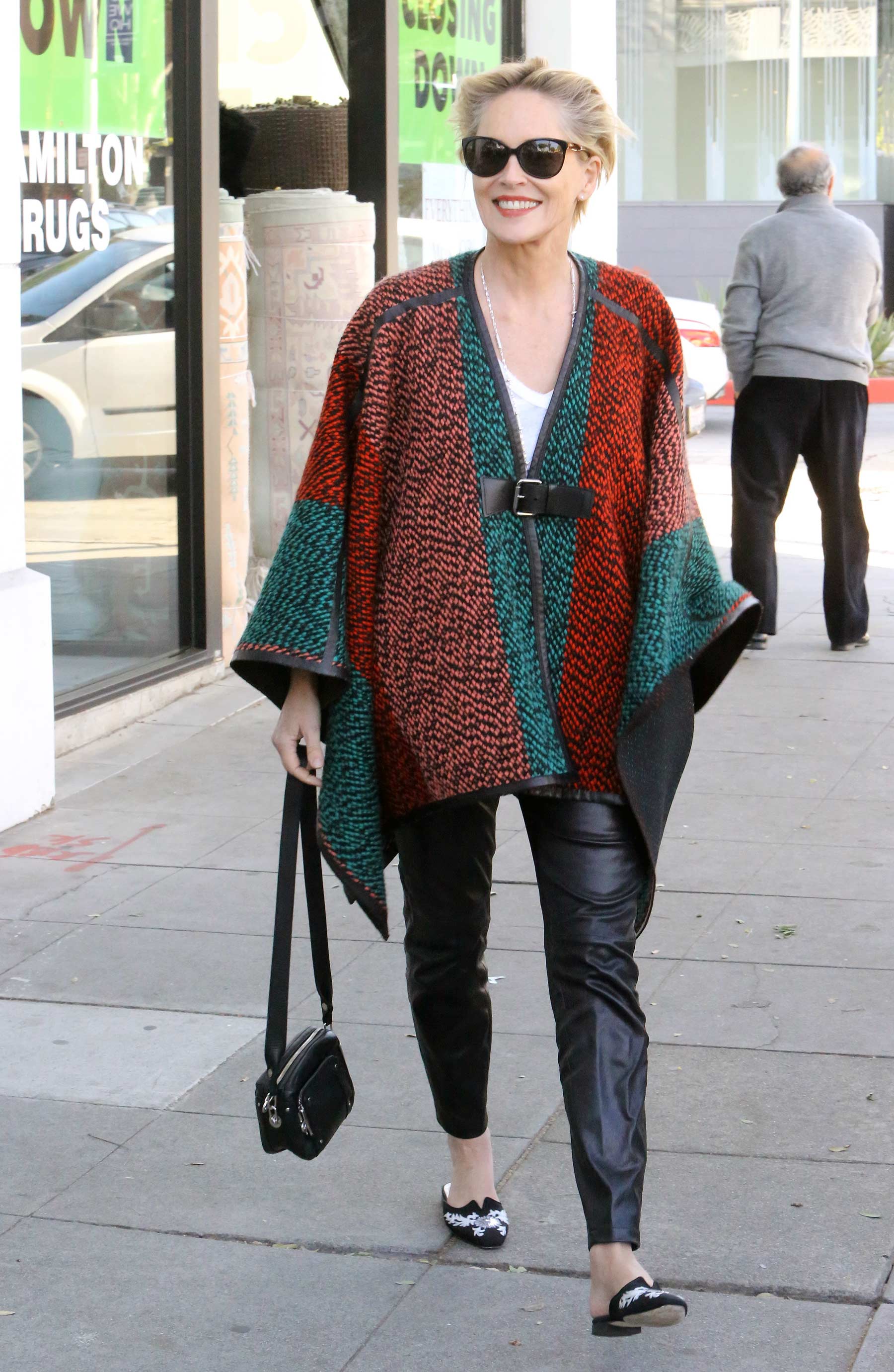 Sharon Stone is spotted shopping for rugs in Beverly Hills