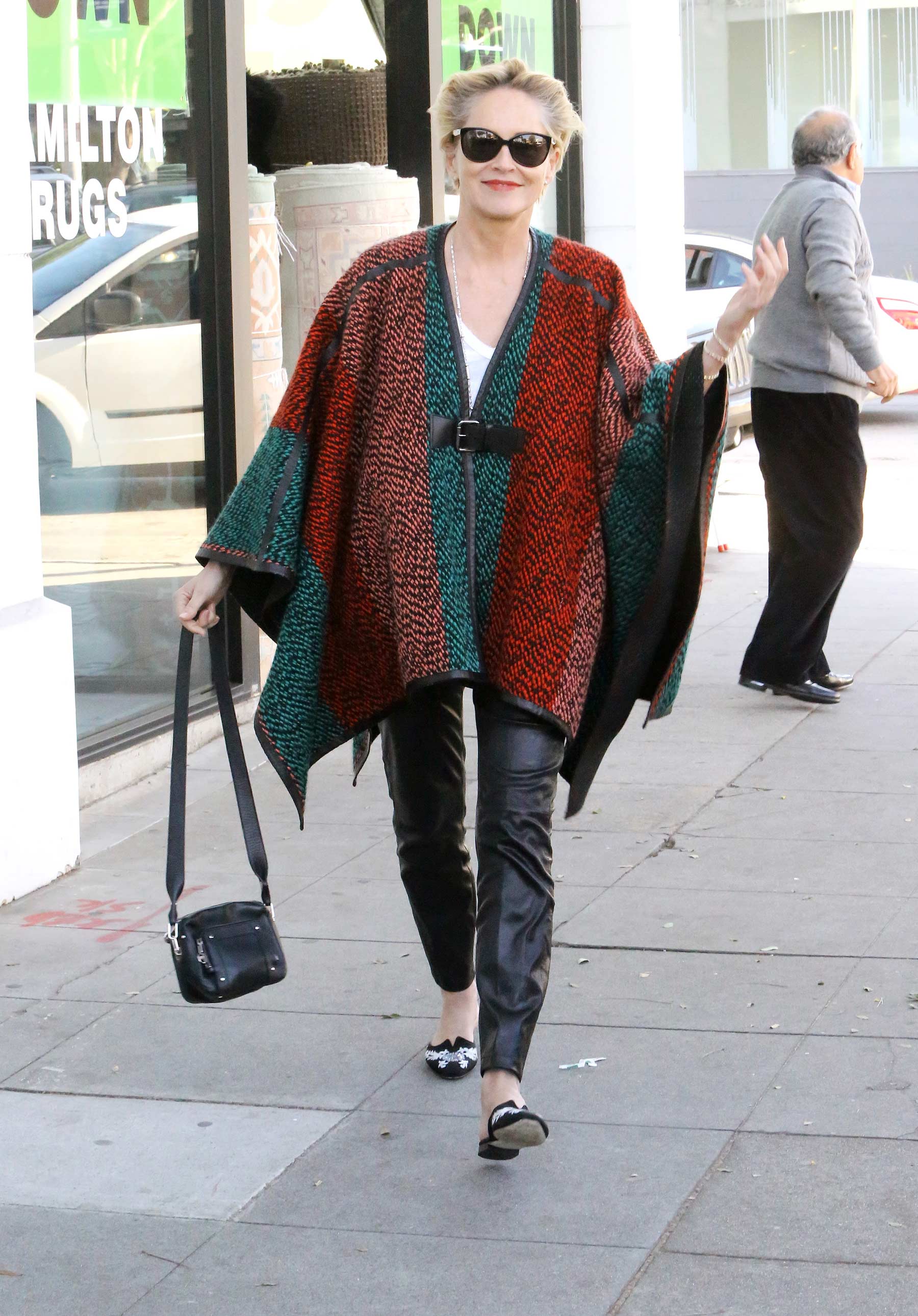 Sharon Stone is spotted shopping for rugs in Beverly Hills