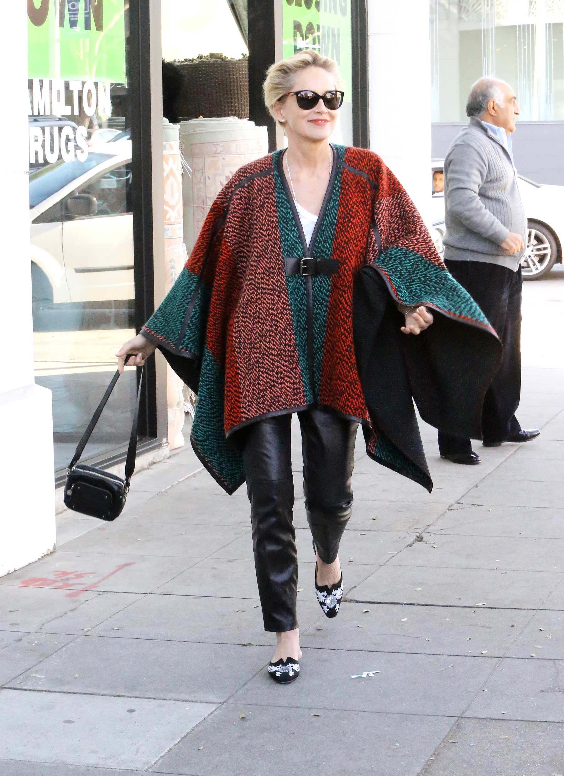 Sharon Stone is spotted shopping for rugs in Beverly Hills