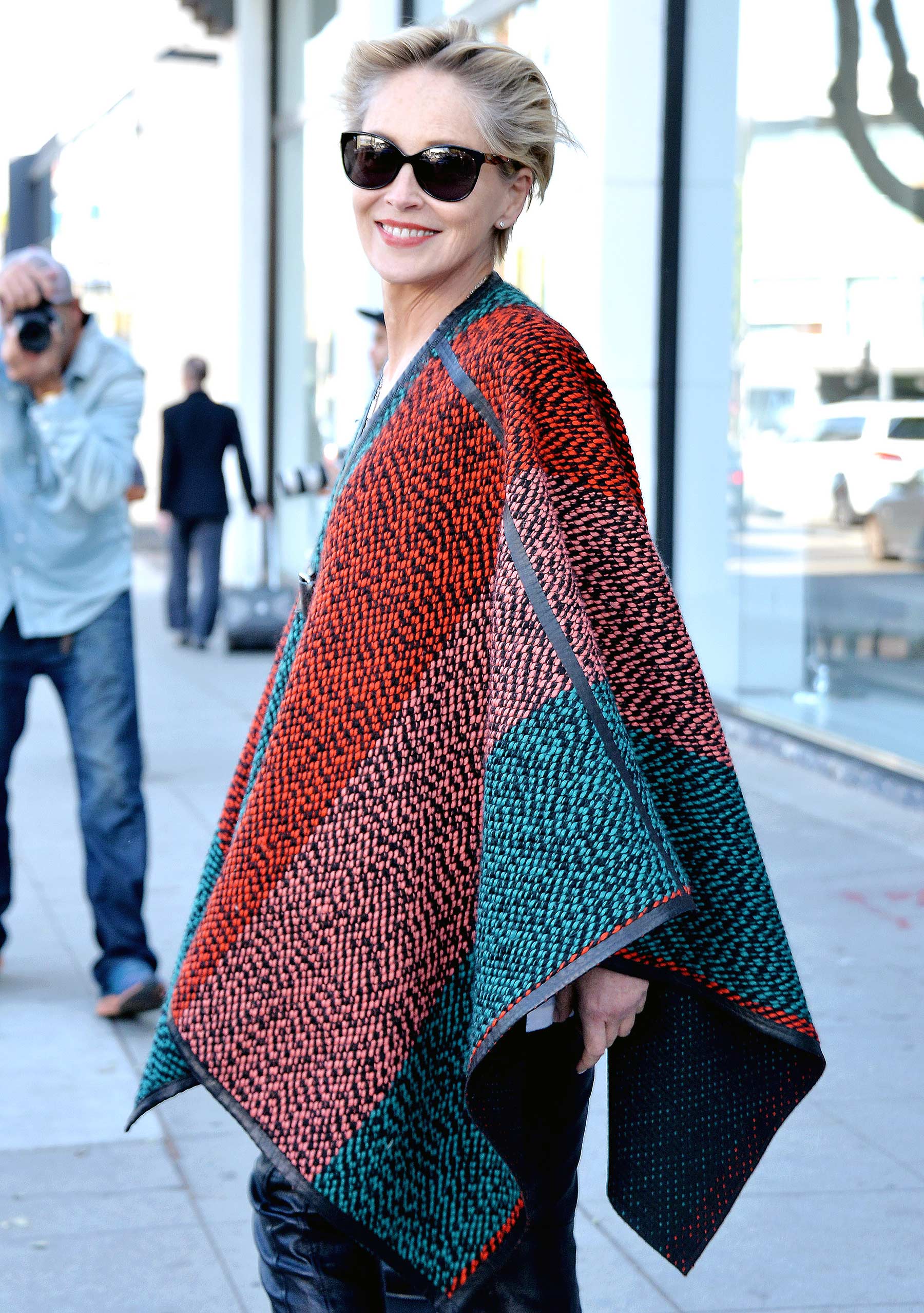 Sharon Stone is spotted shopping for rugs in Beverly Hills