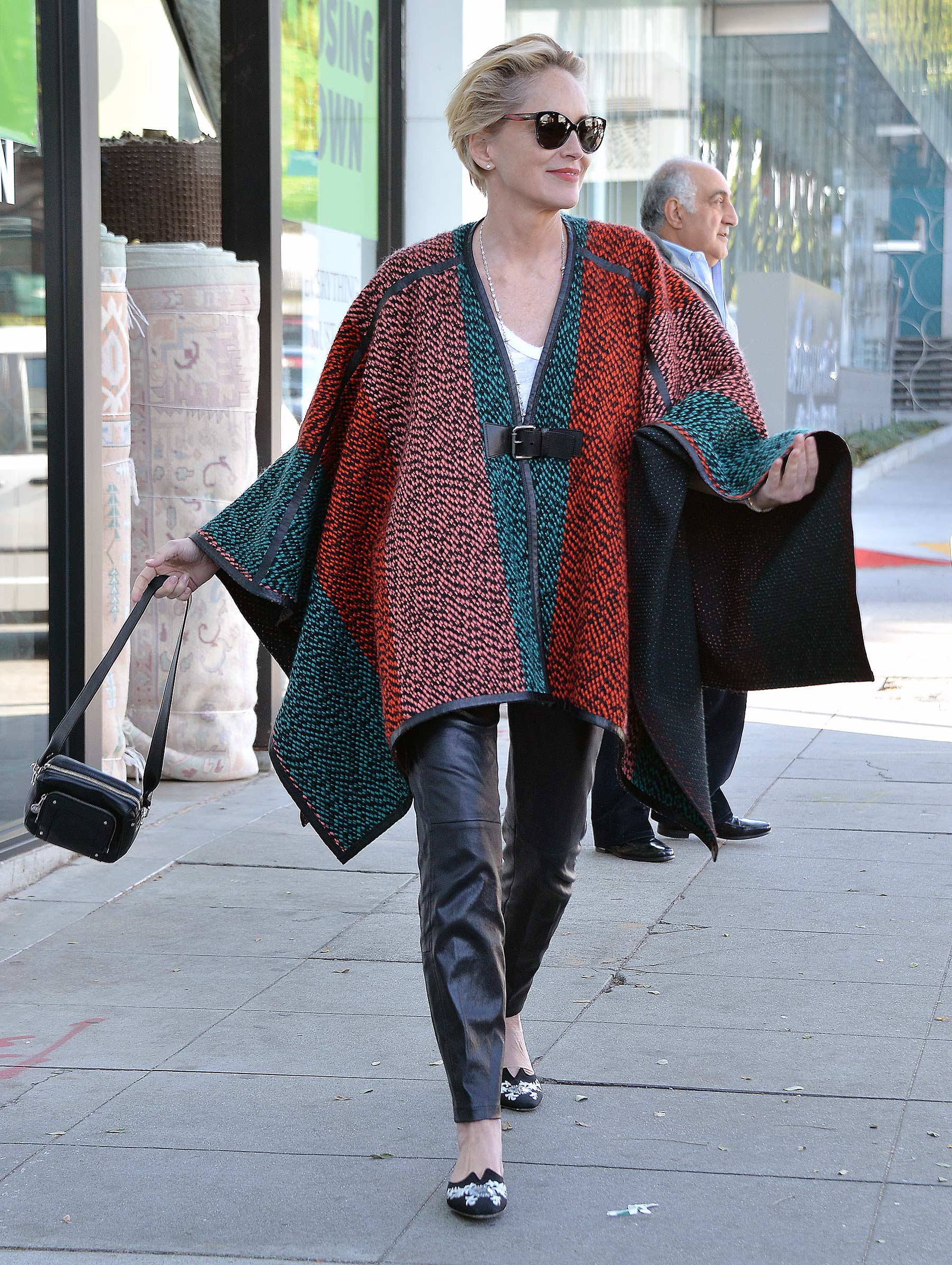 Sharon Stone is spotted shopping for rugs in Beverly Hills