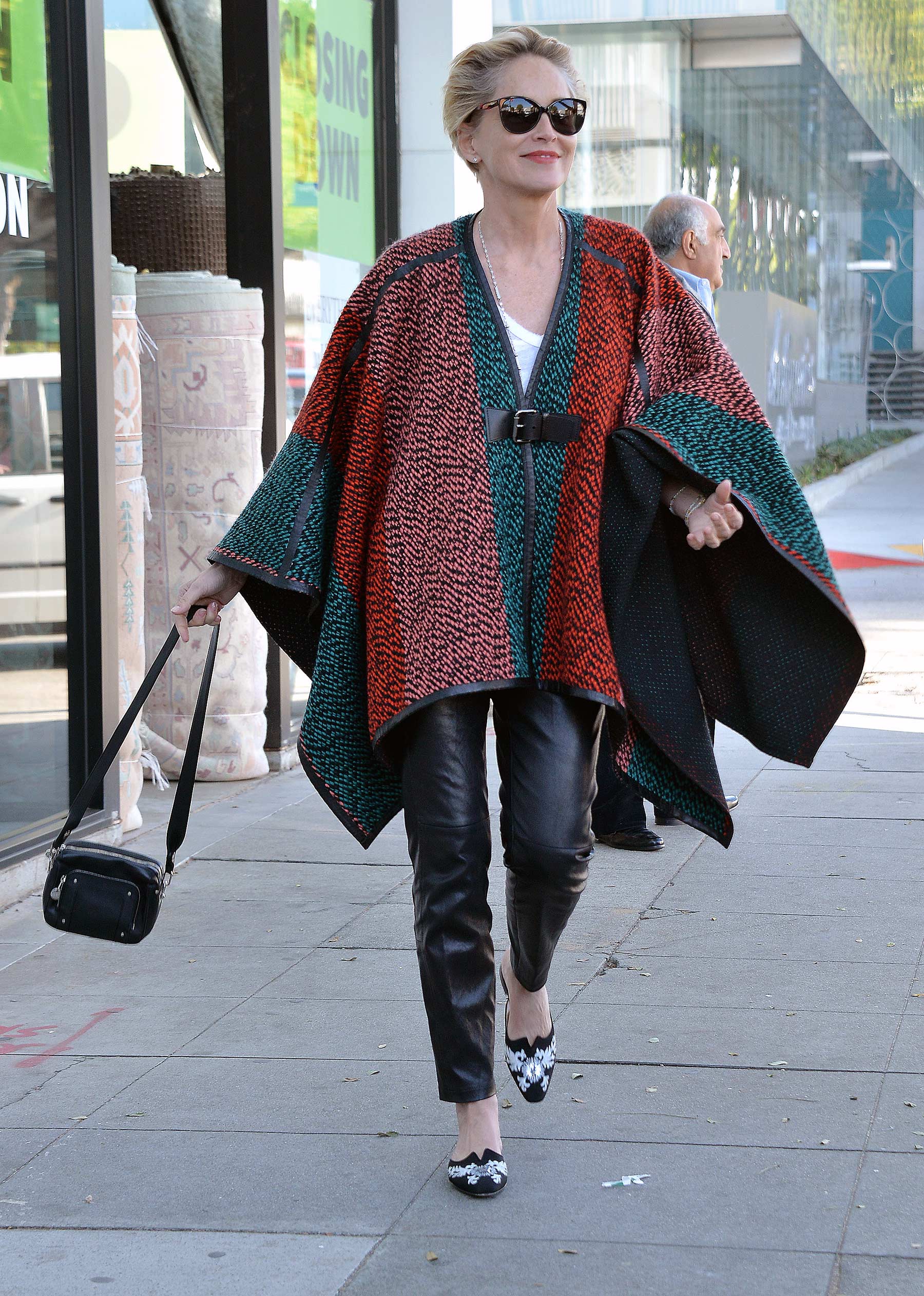 Sharon Stone is spotted shopping for rugs in Beverly Hills