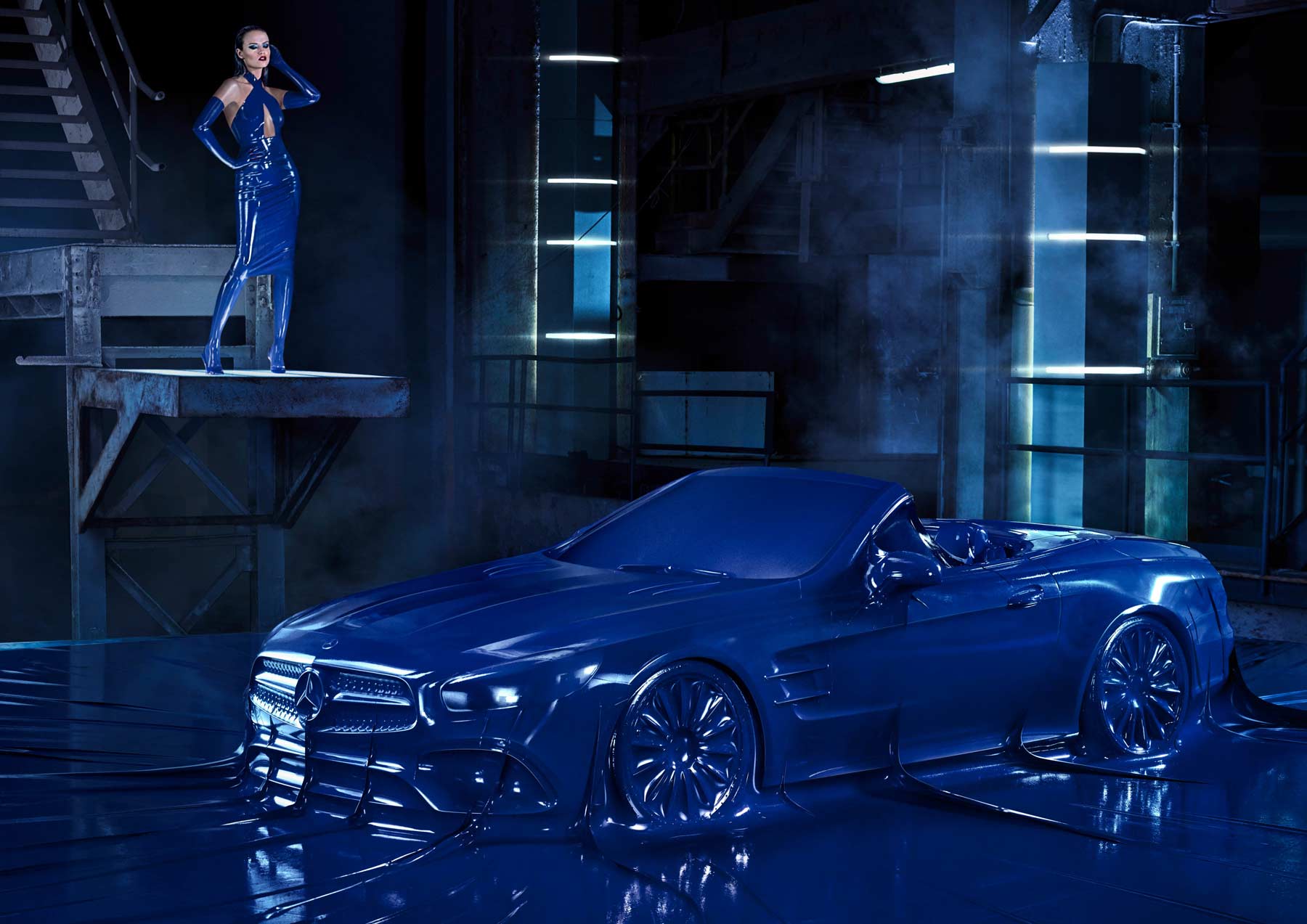 Natasha Poly photoshoot for Mercedes-Benz Fashion Obsession with an Icon