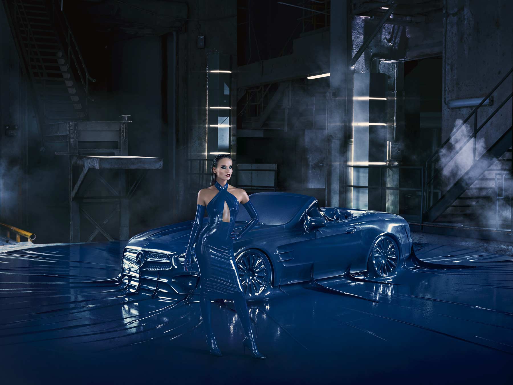 Natasha Poly photoshoot for Mercedes-Benz Fashion Obsession with an Icon