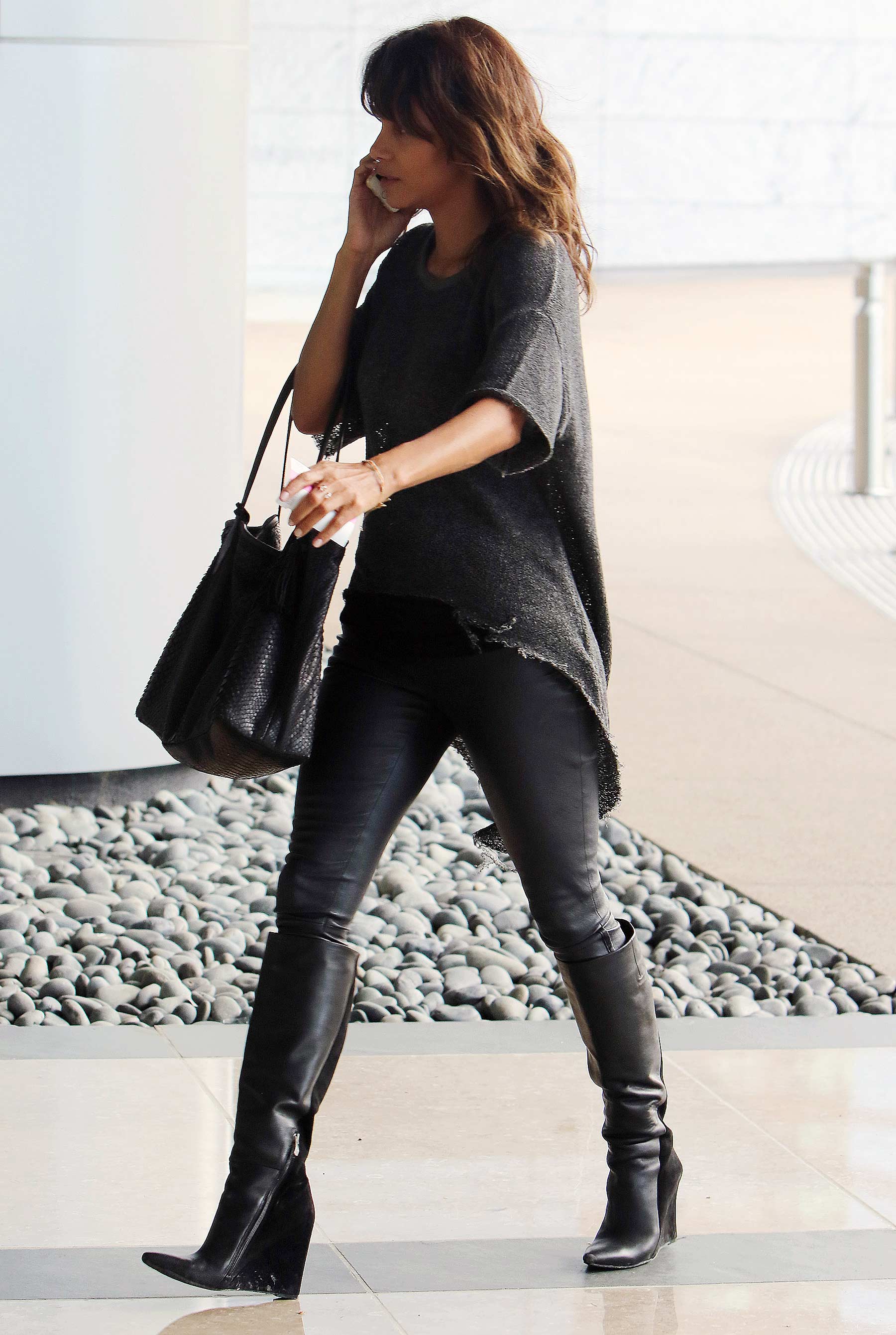 Halle Berry arriving for a meeting in Santa Monica