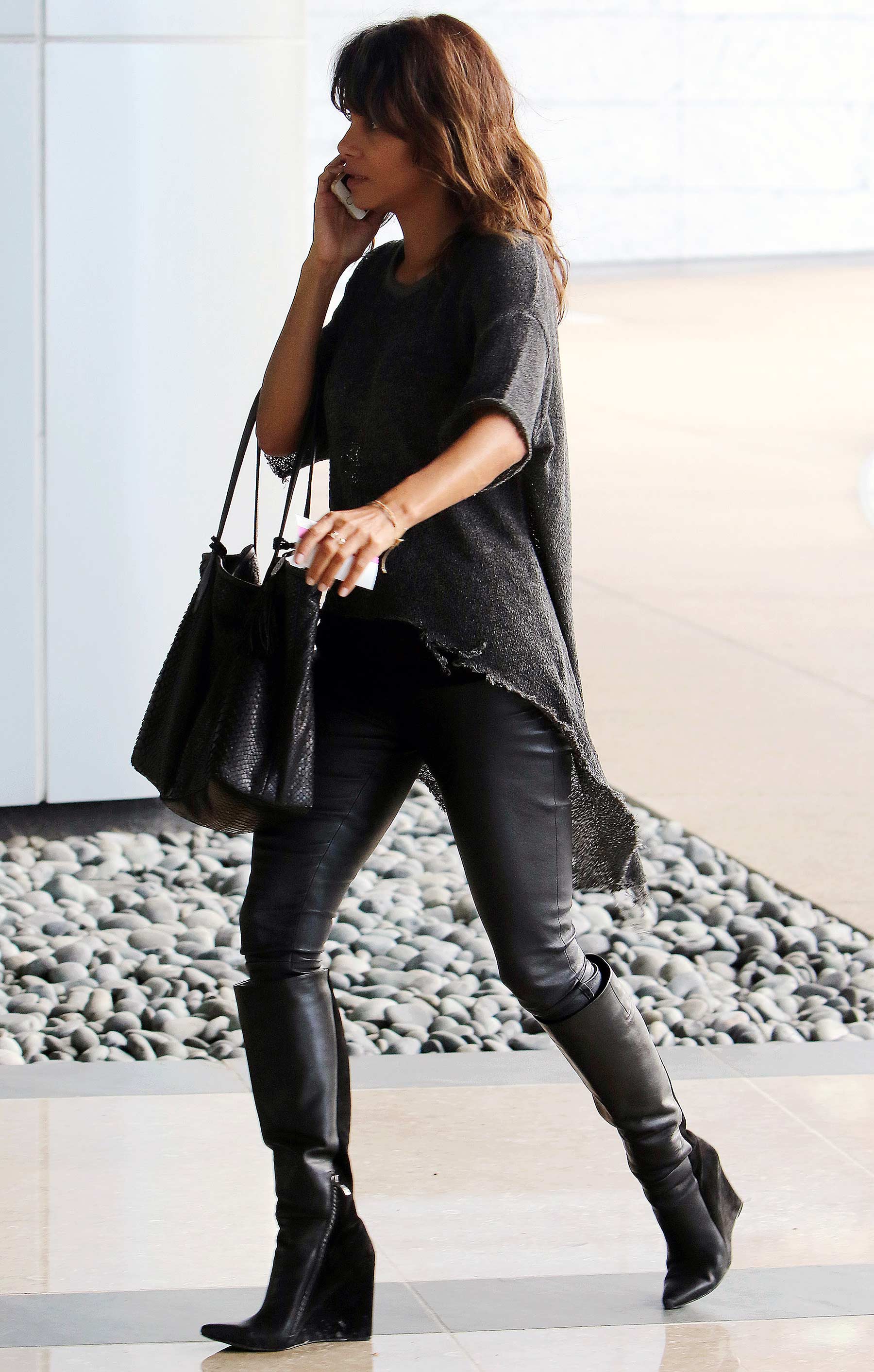 Halle Berry arriving for a meeting in Santa Monica