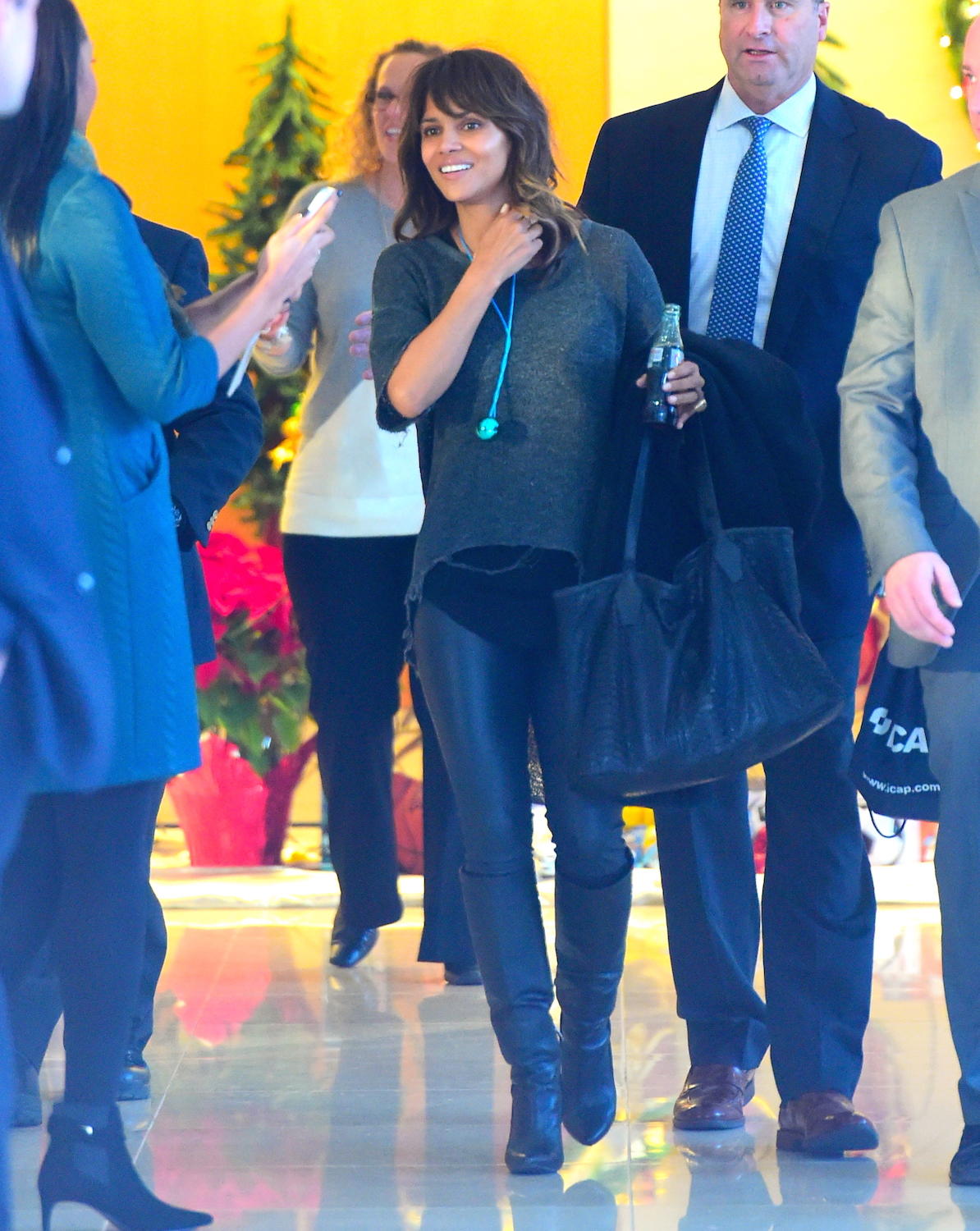 Halle Berry leaving ICAP Charity Day