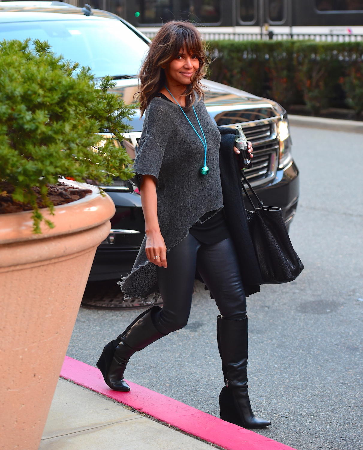 Halle Berry leaving ICAP Charity Day