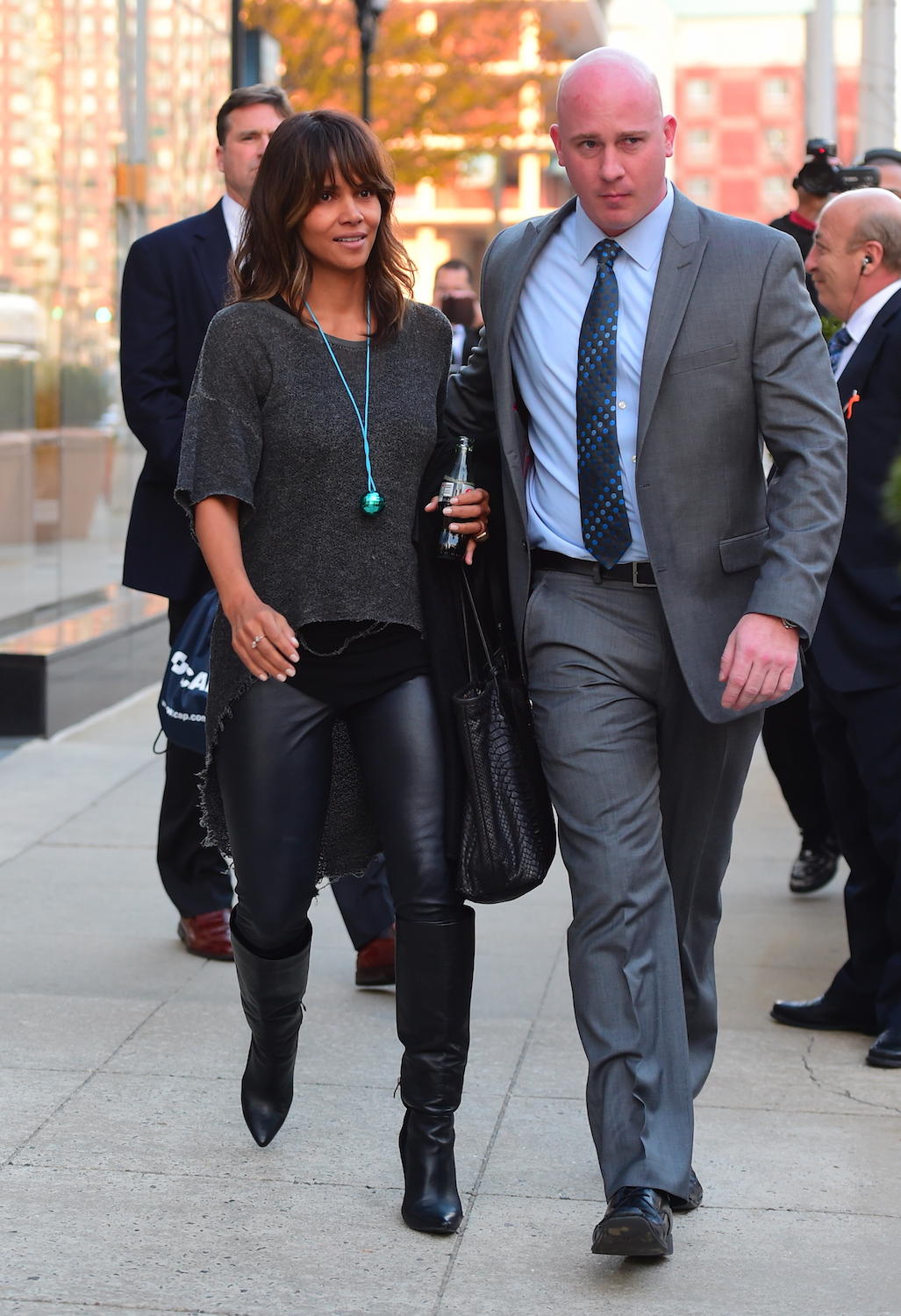 Halle Berry leaving ICAP Charity Day