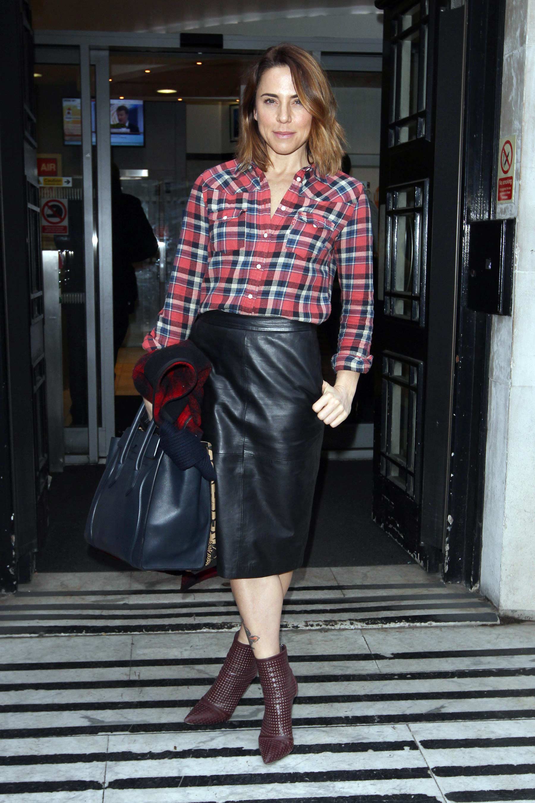 Mel C leaving BBC Radio 2 Studios in London