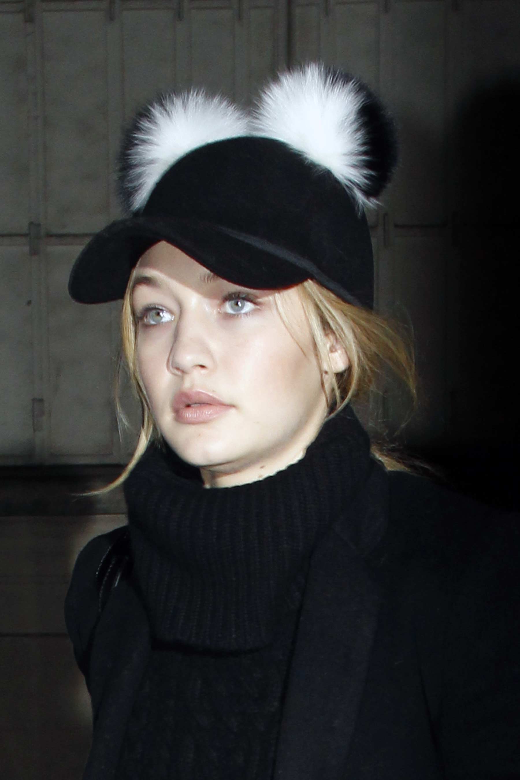 Gigi Hadid leaves her hotel in Paris