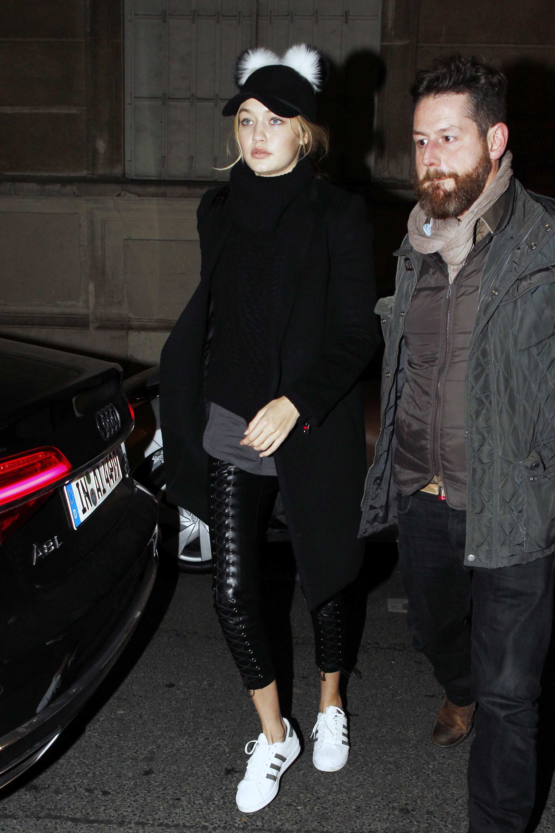 Gigi Hadid leaves her hotel in Paris