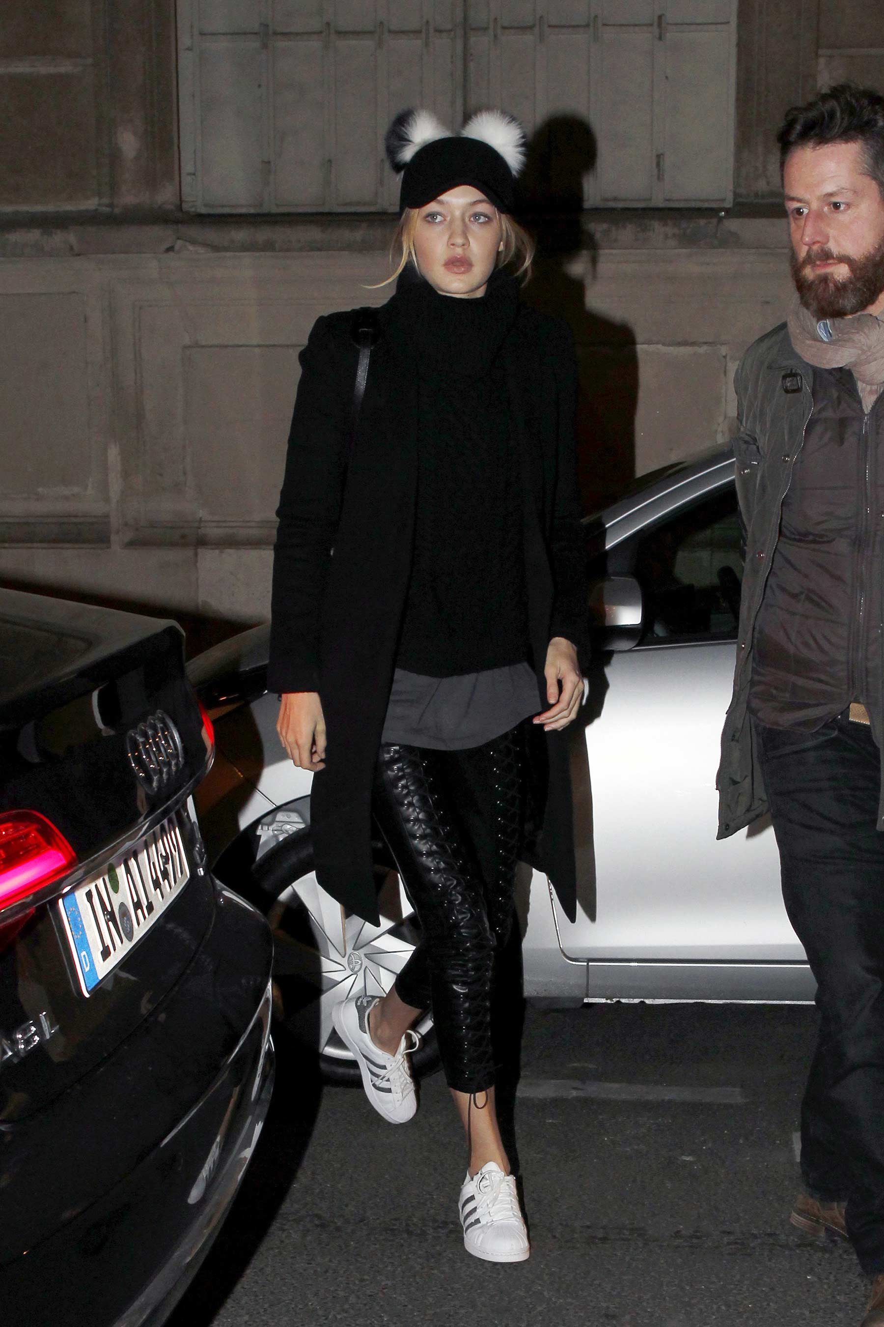 Gigi Hadid leaves her hotel in Paris