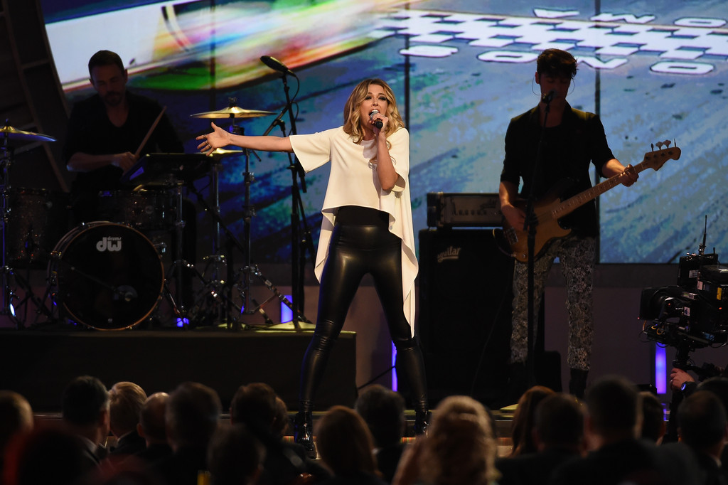 Rachel Platten performing during the 2015 NASCAR Sprint Cup Series Awards