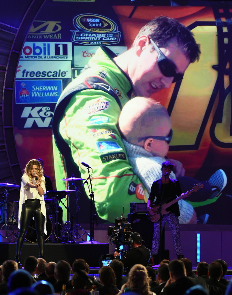Rachel Platten performing during the 2015 NASCAR Sprint Cup Series Awards