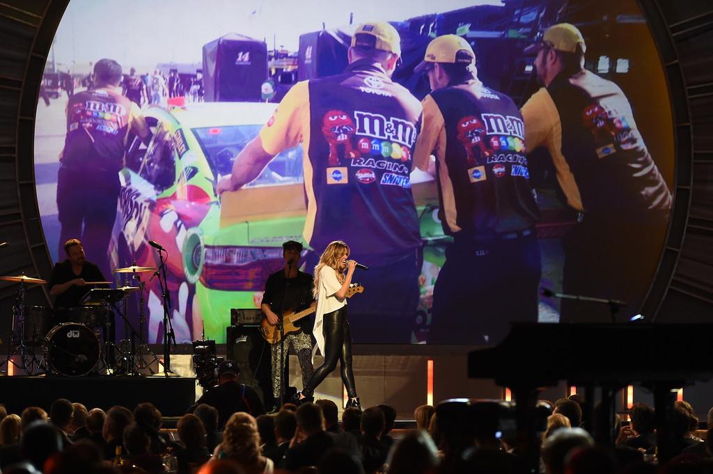 Rachel Platten performing during the 2015 NASCAR Sprint Cup Series Awards