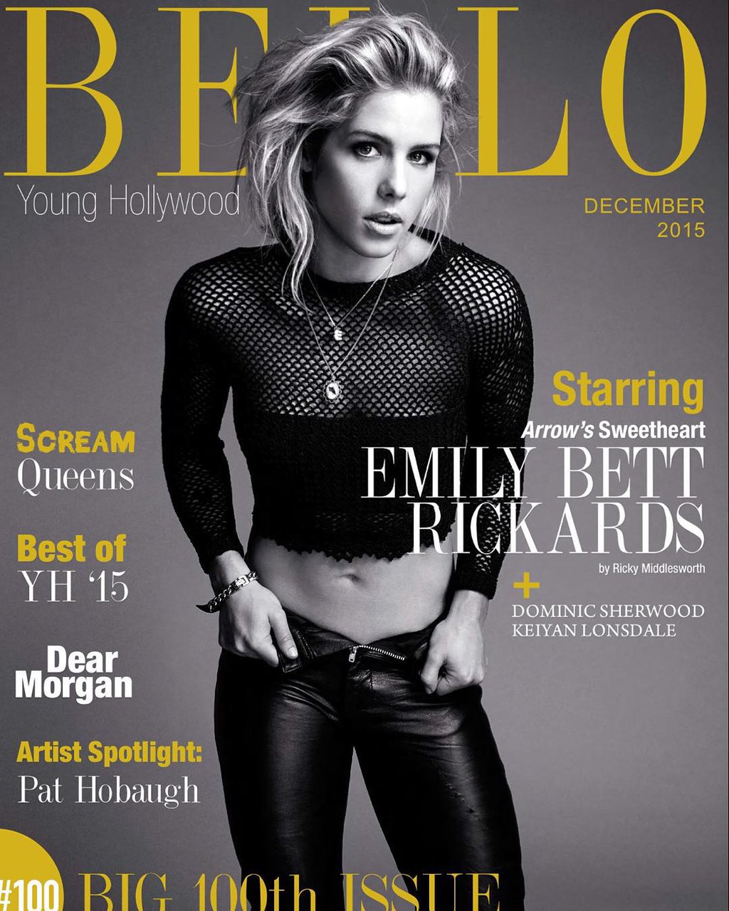 Emily Bett Rickards poses for Bello magazine