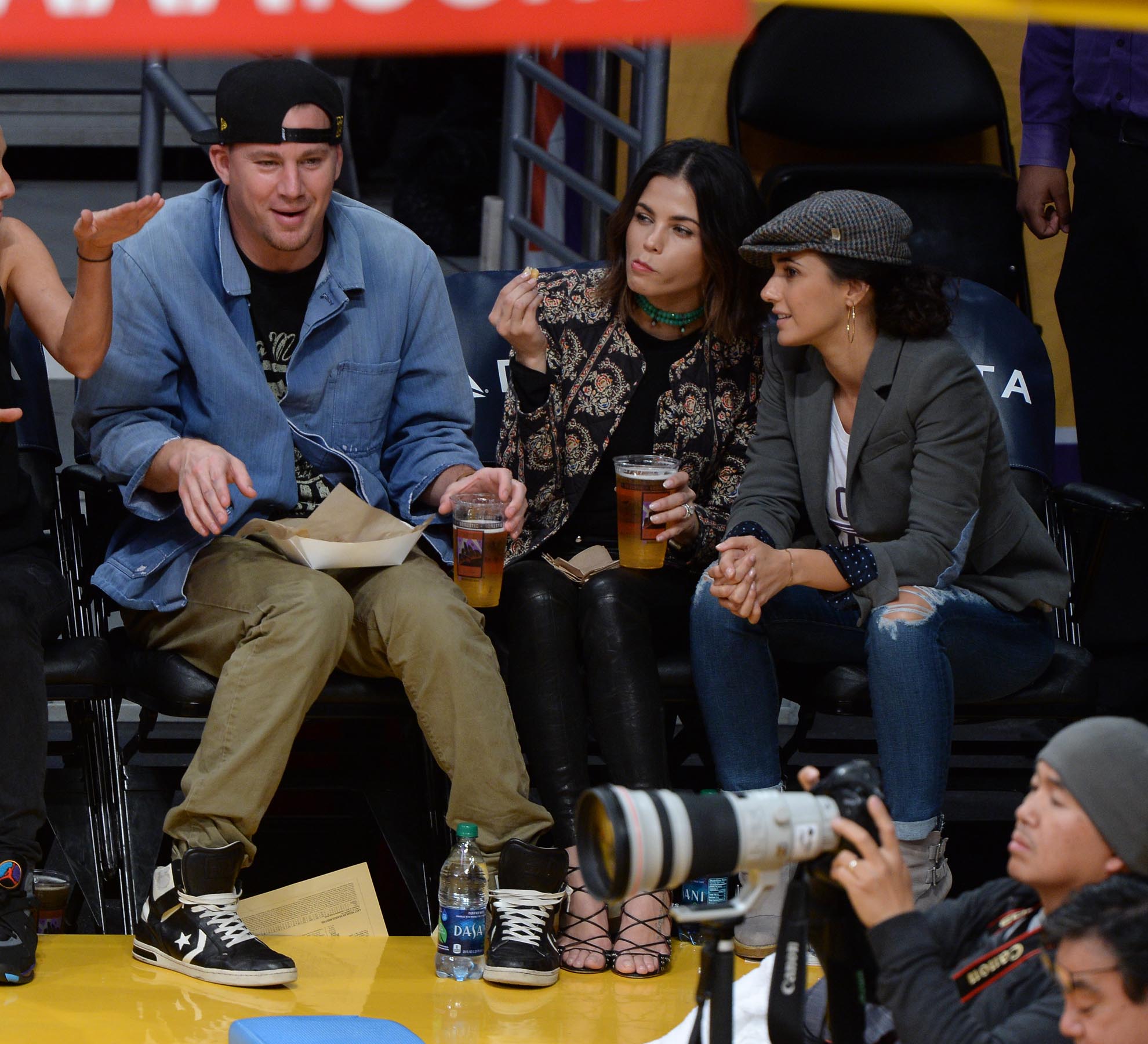 Jenna Dewan at the Staples Center to watch the Lakers