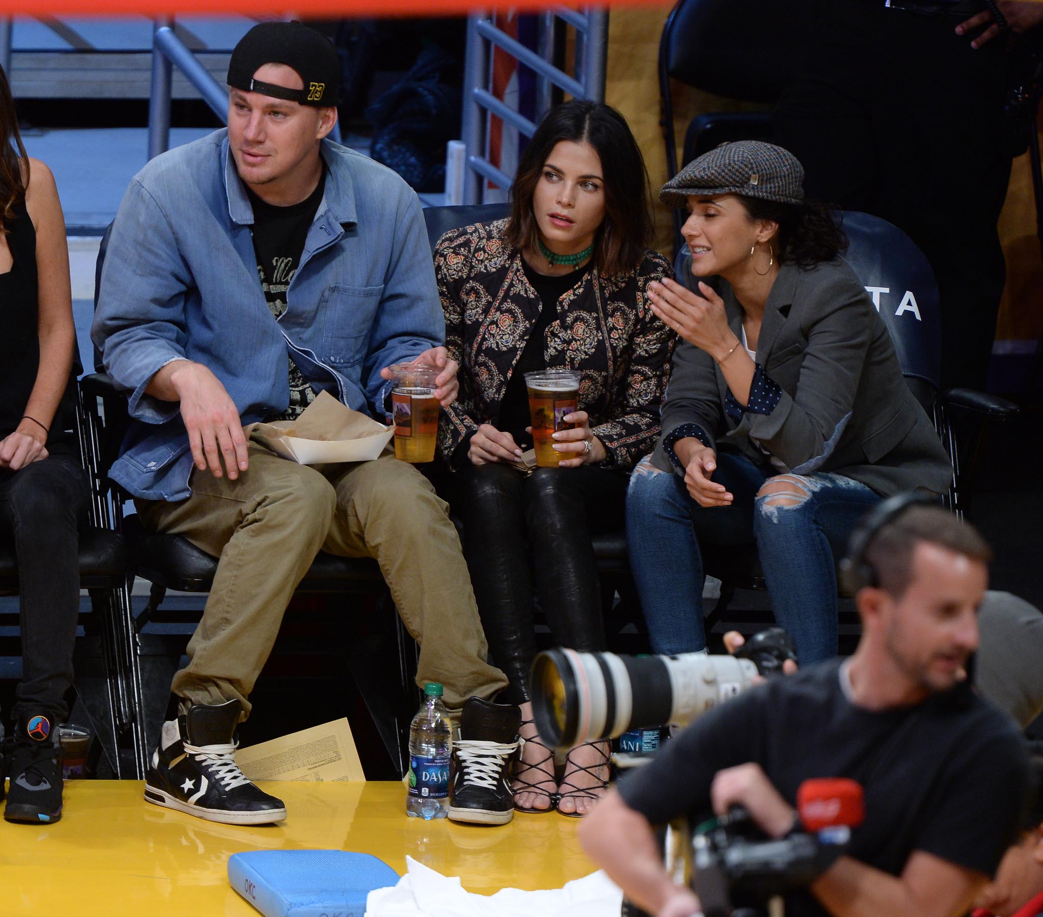 Jenna Dewan at the Staples Center to watch the Lakers