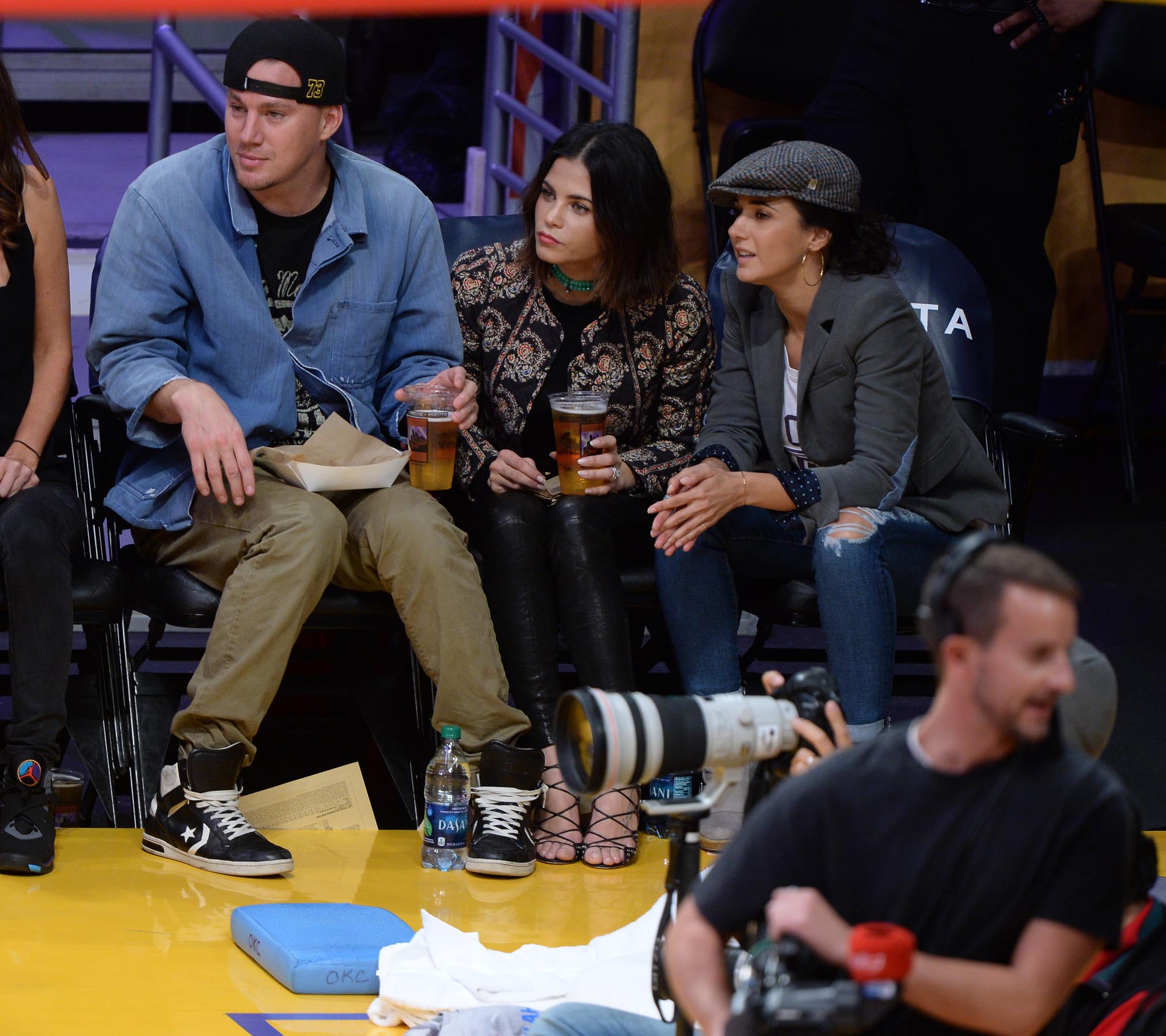 Jenna Dewan at the Staples Center to watch the Lakers