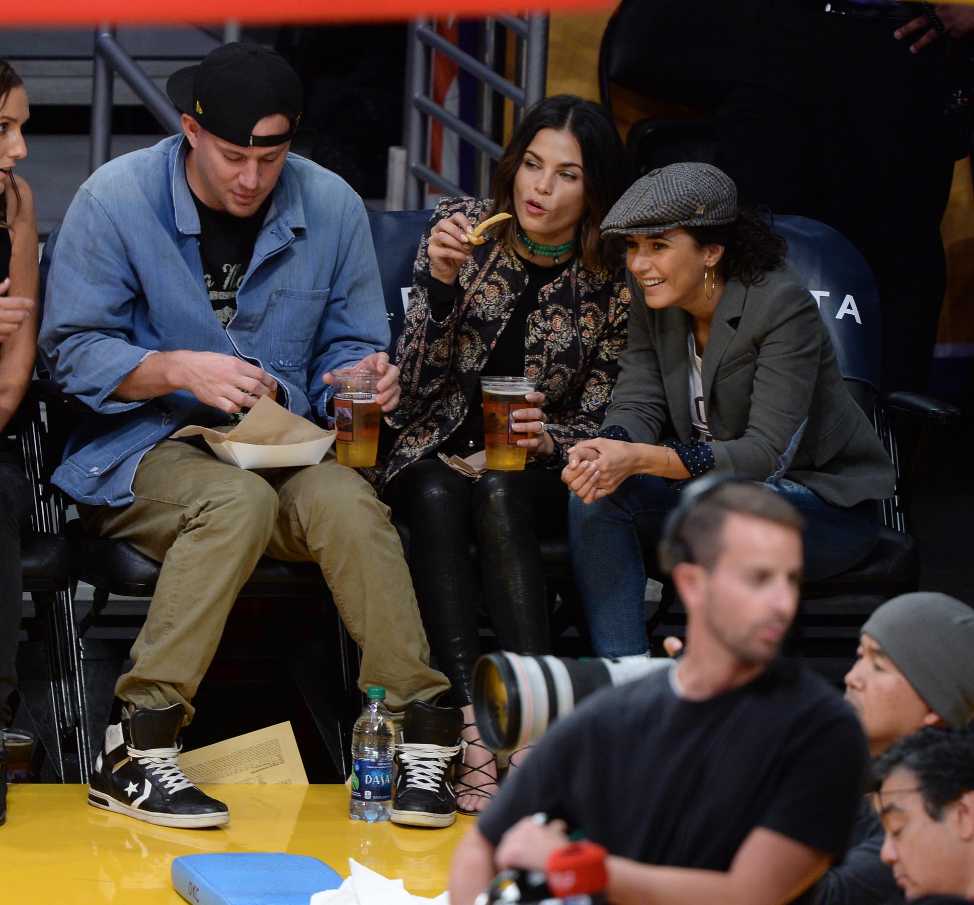 Jenna Dewan at the Staples Center to watch the Lakers