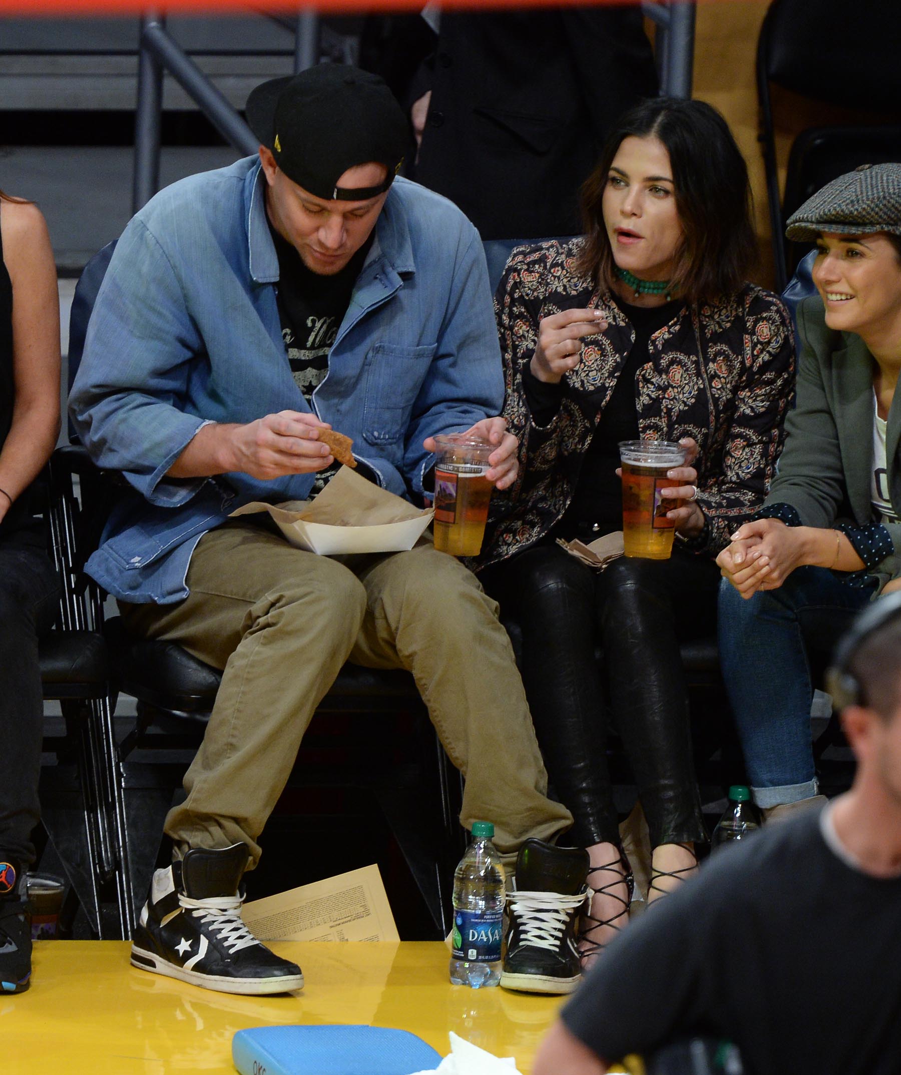 Jenna Dewan at the Staples Center to watch the Lakers