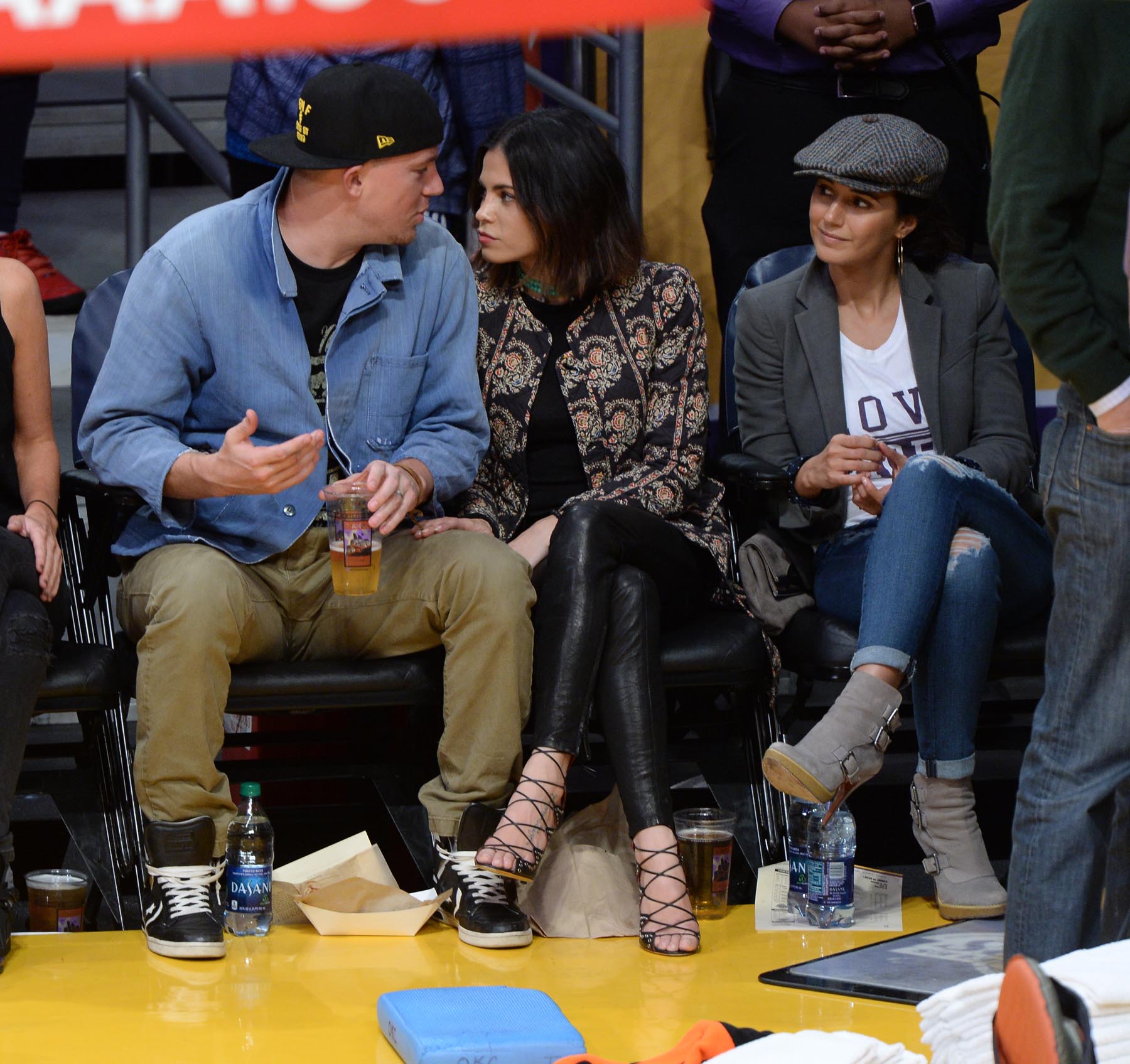 Jenna Dewan at the Staples Center to watch the Lakers