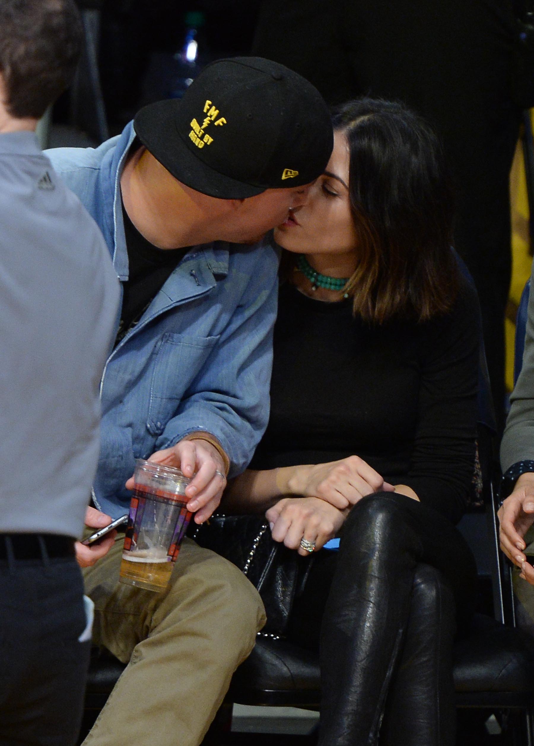 Jenna Dewan at the Staples Center to watch the Lakers