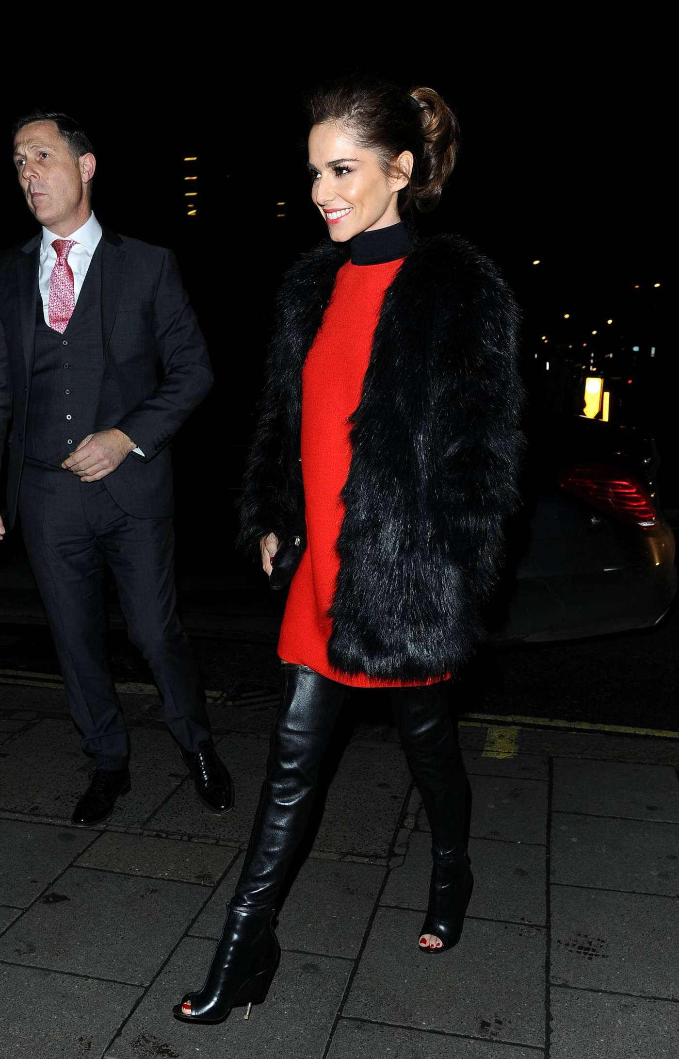 Cheryl Fernandez-Versini seen arriving at Sexy Fish restaurant