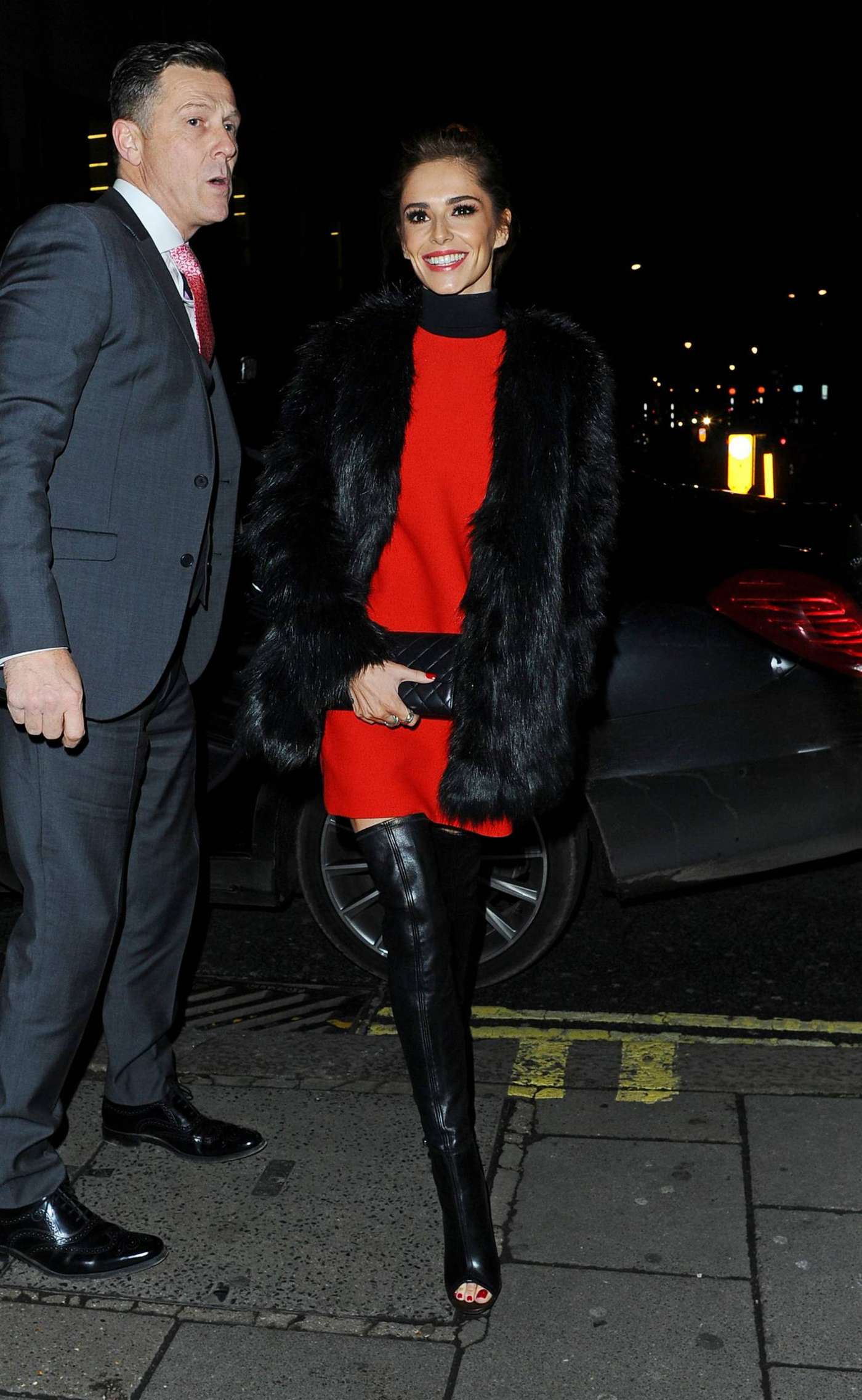 Cheryl Fernandez-Versini seen arriving at Sexy Fish restaurant