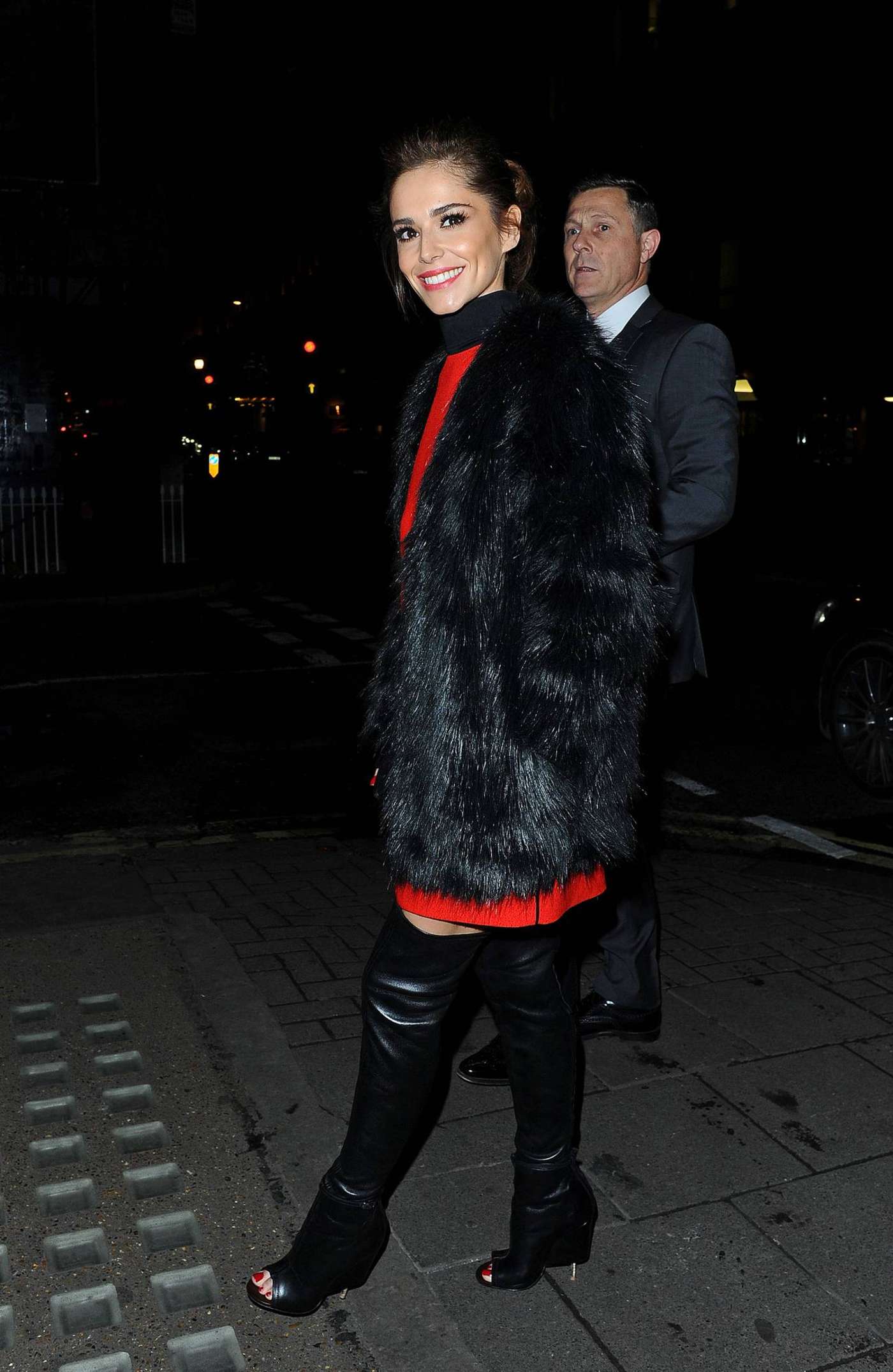 Cheryl Fernandez-Versini seen arriving at Sexy Fish restaurant