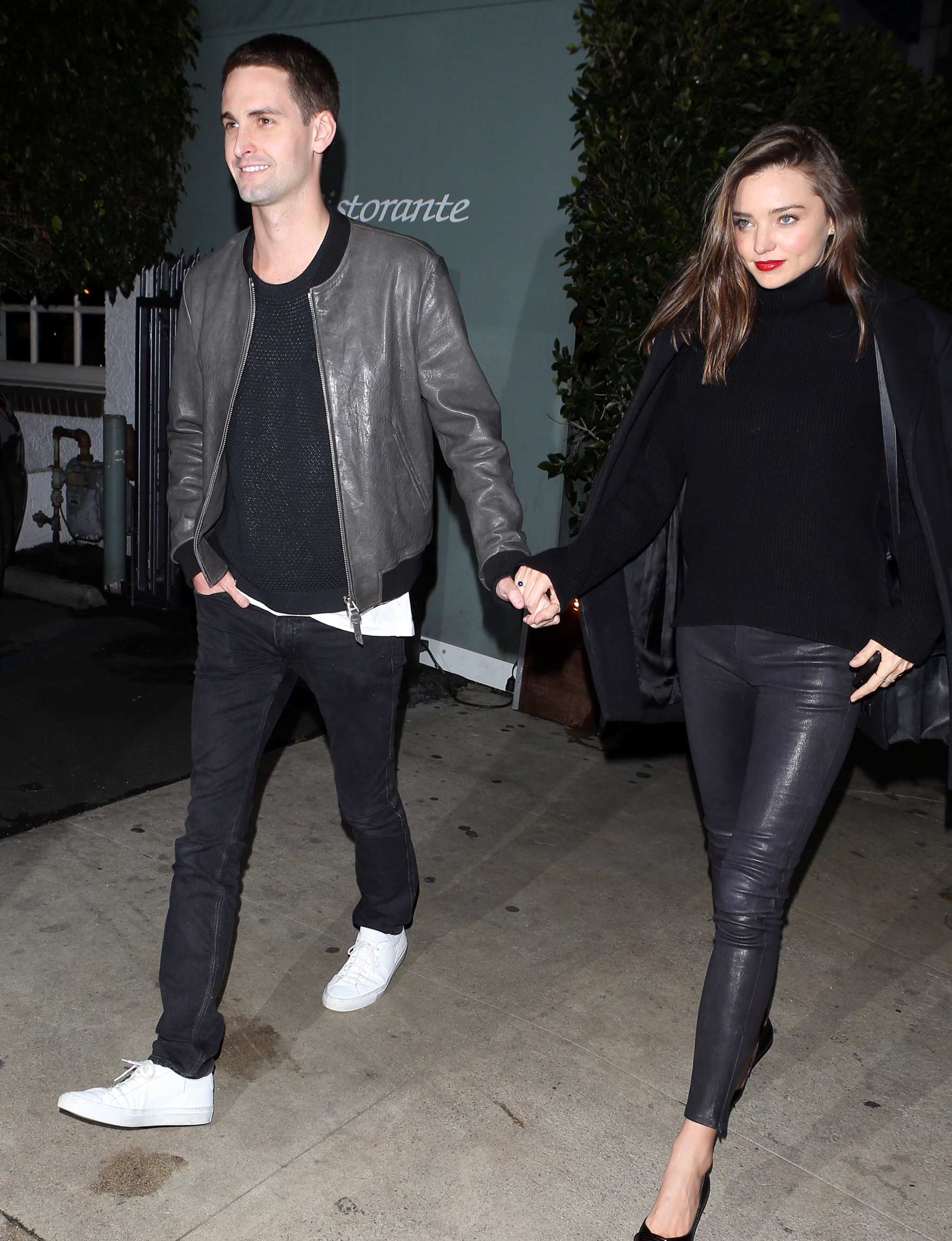 Miranda Kerr during a romantic evening in Beverly Hills