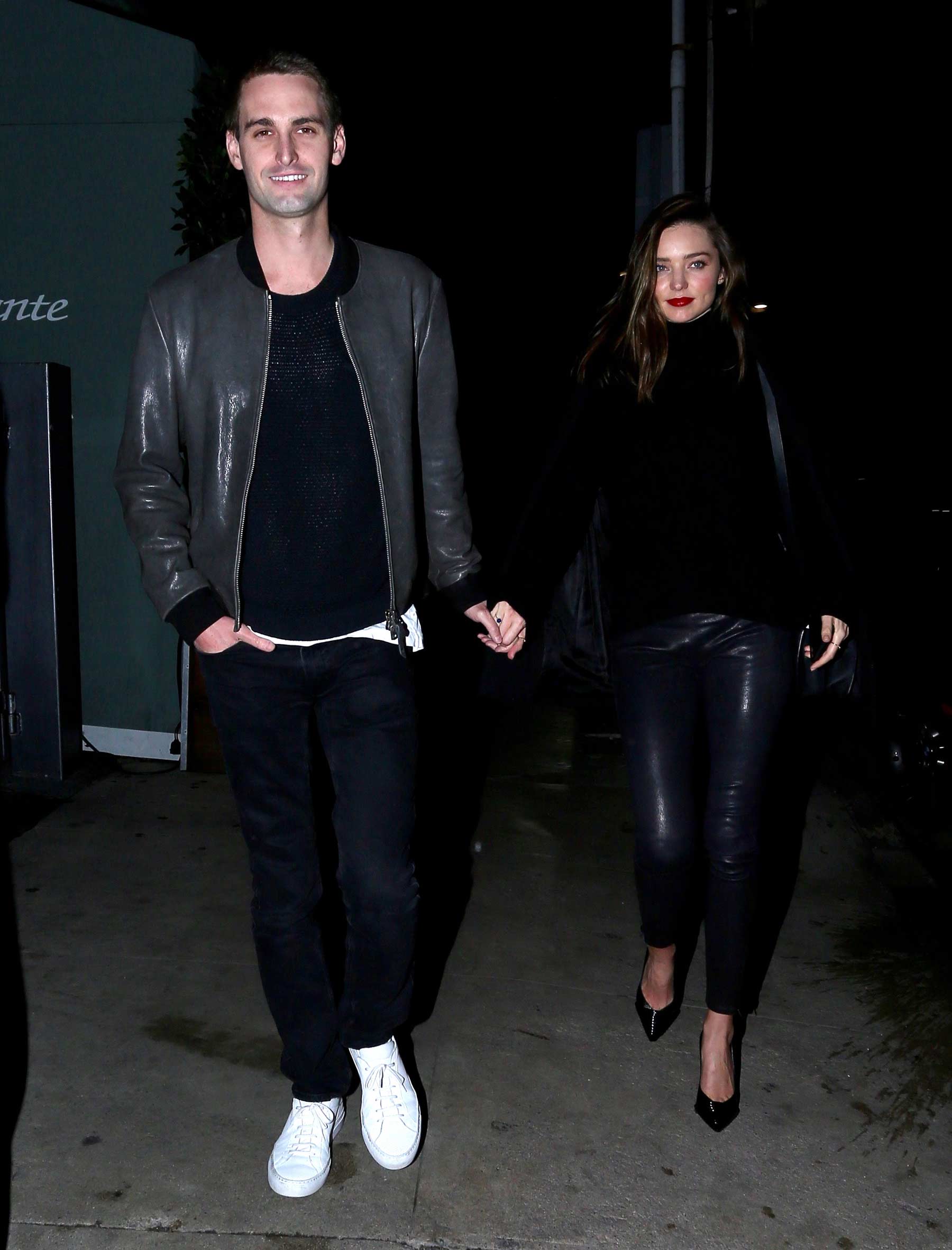 Miranda Kerr during a romantic evening in Beverly Hills