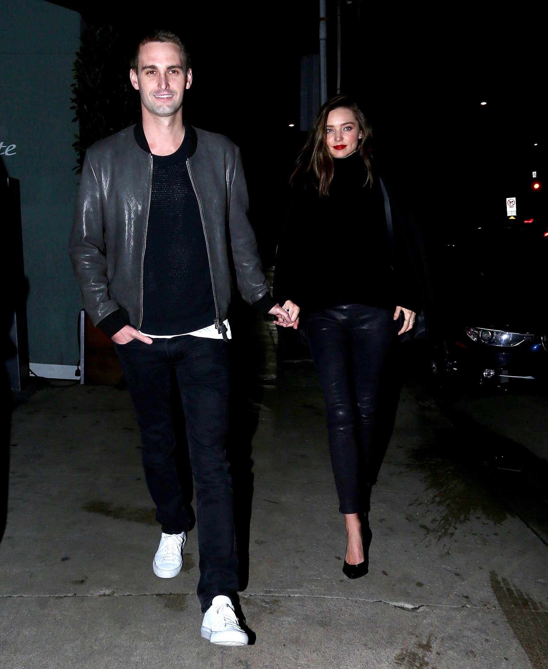 Miranda Kerr during a romantic evening in Beverly Hills