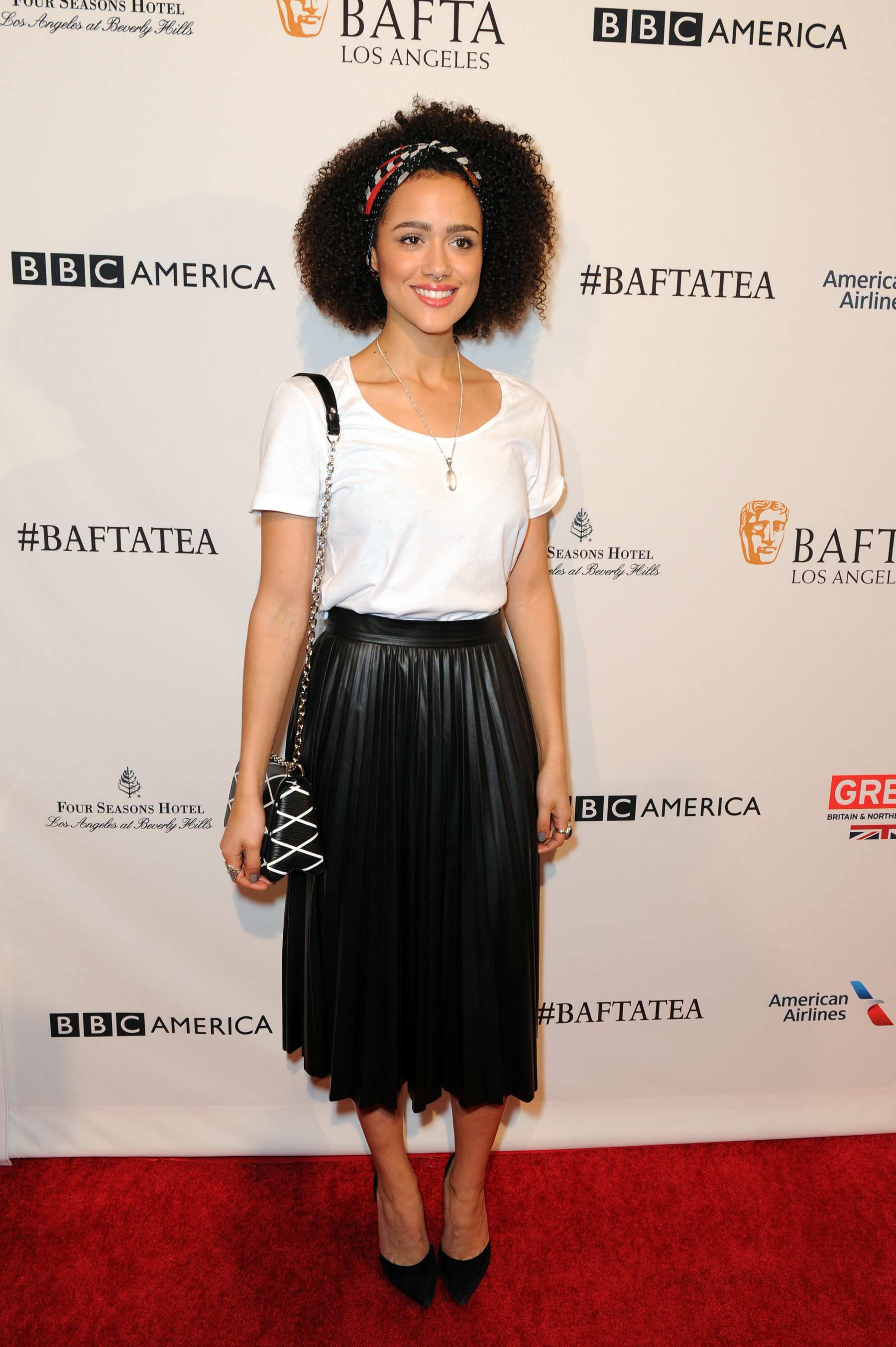 Nathalie Emmanuel attends BAFTA Los Angeles Awards Season Tea