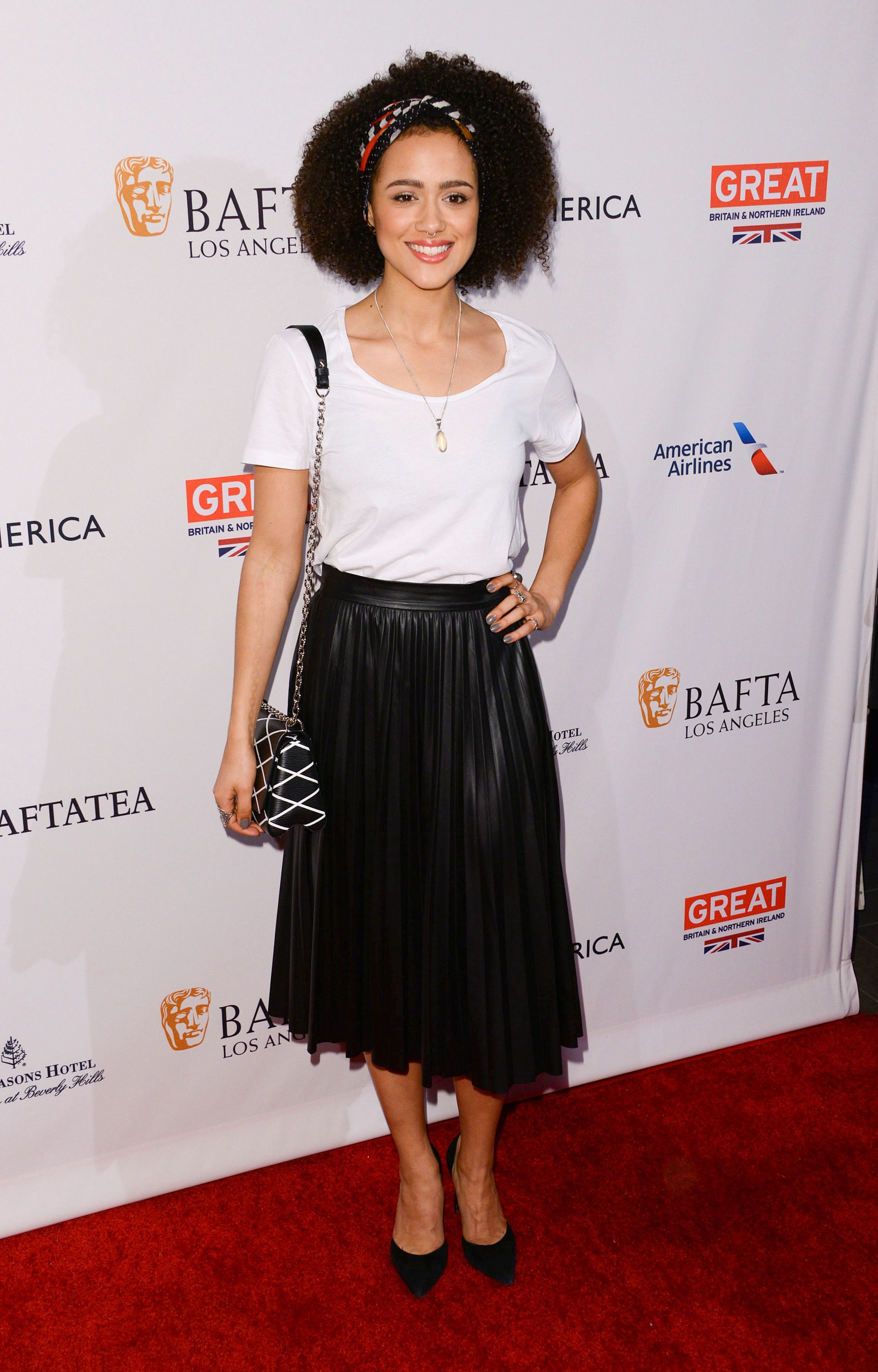 Nathalie Emmanuel attends BAFTA Los Angeles Awards Season Tea