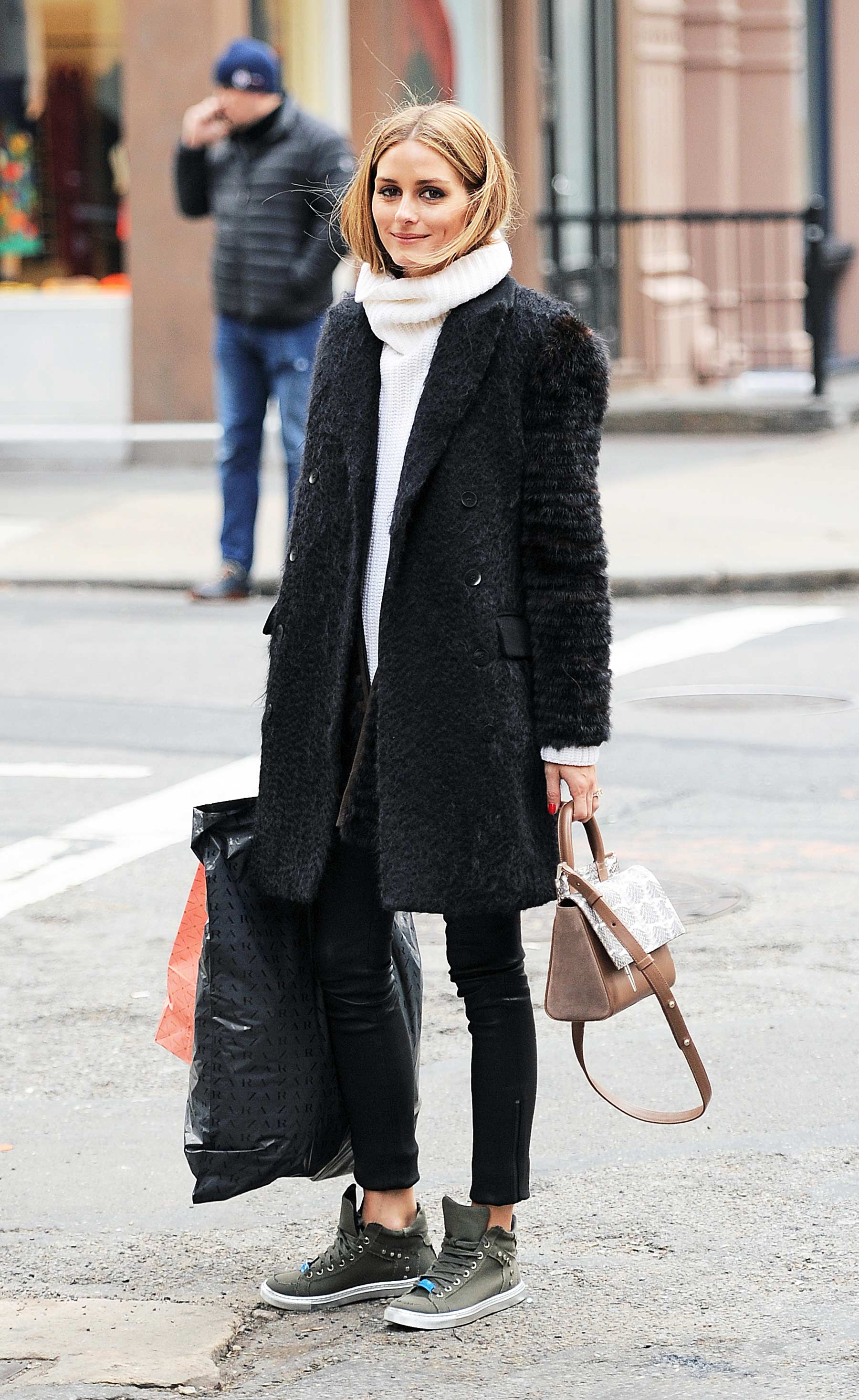 Olivia Palermo taking a stroll in SoHo