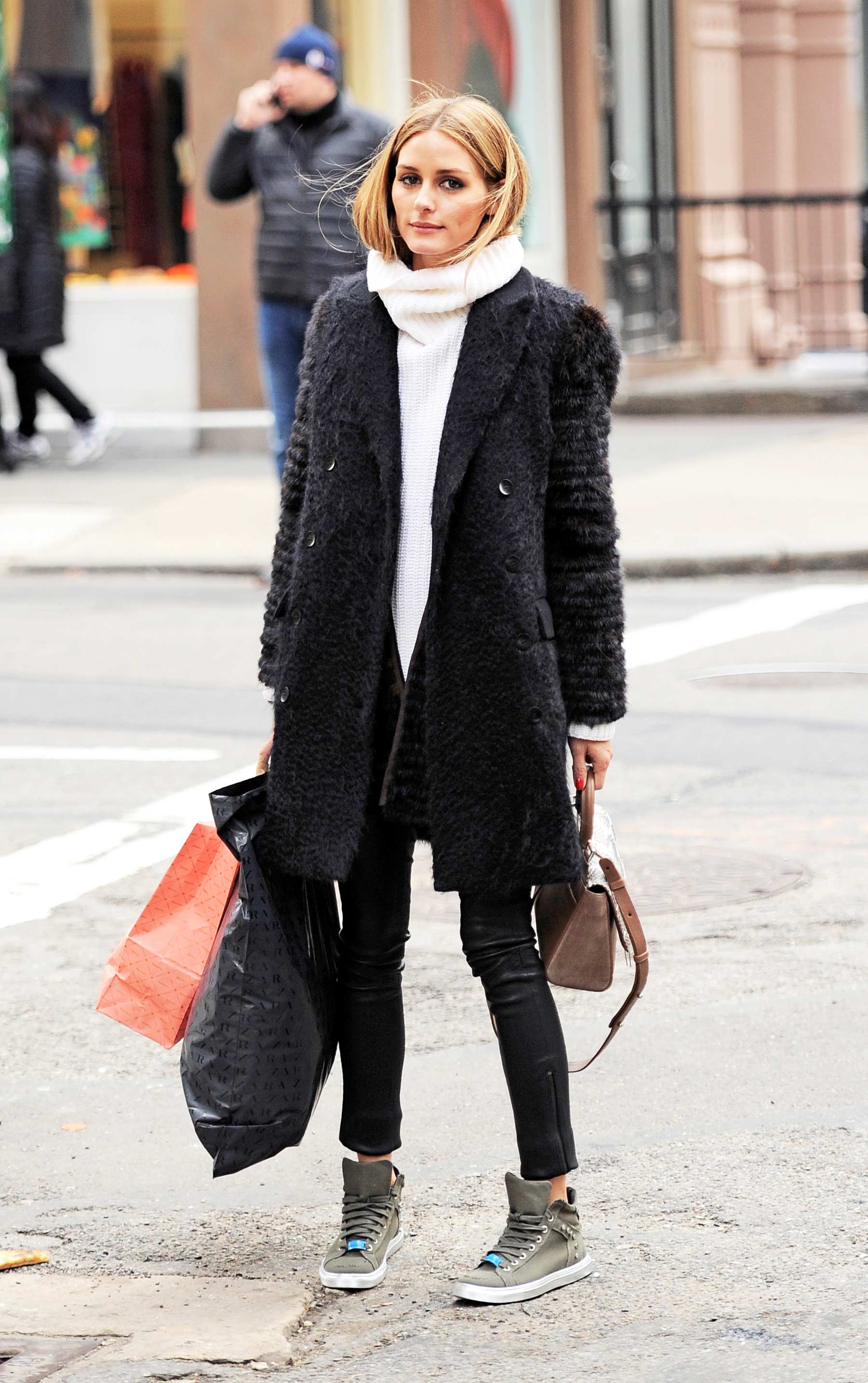 Olivia Palermo taking a stroll in SoHo