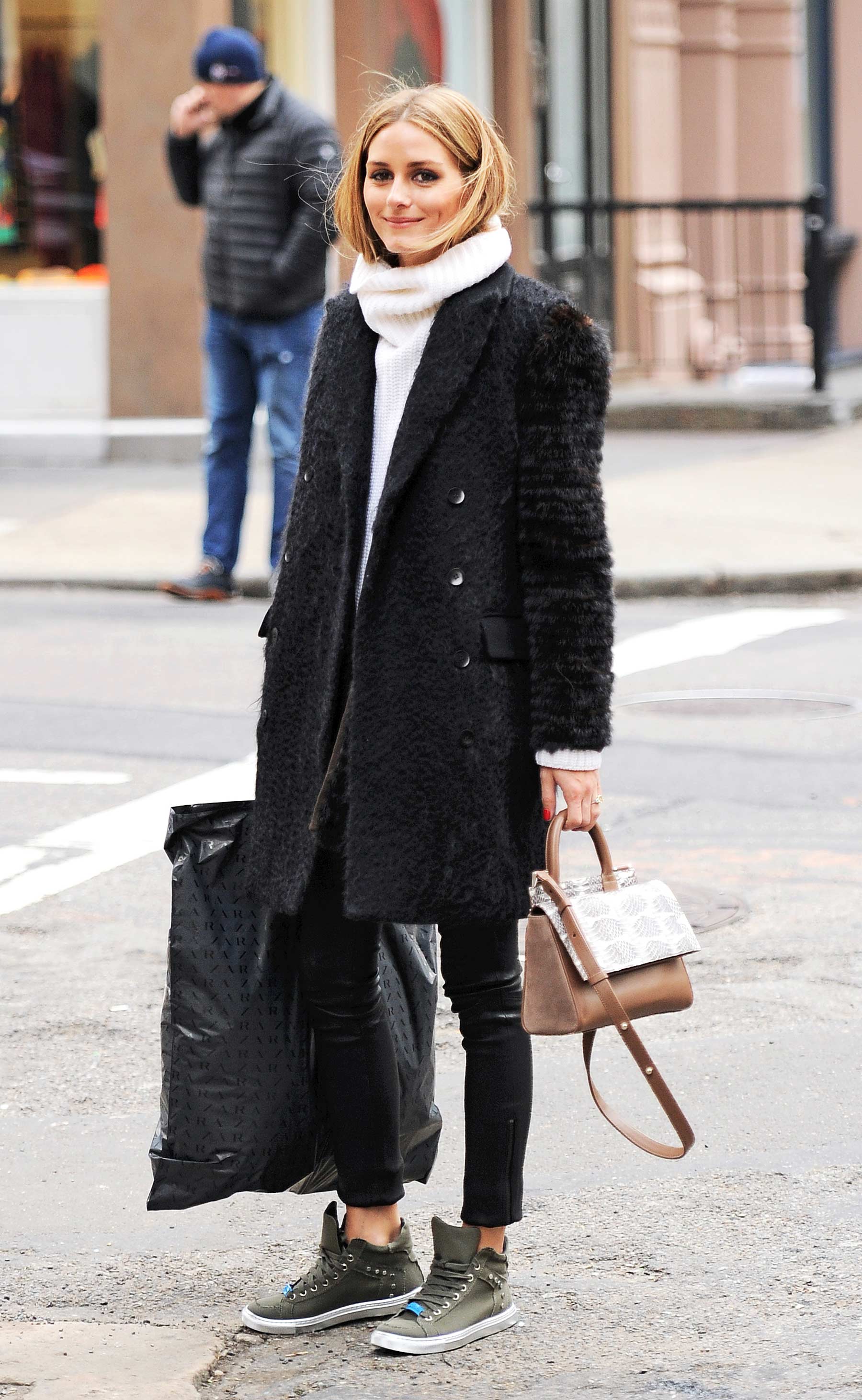 Olivia Palermo taking a stroll in SoHo