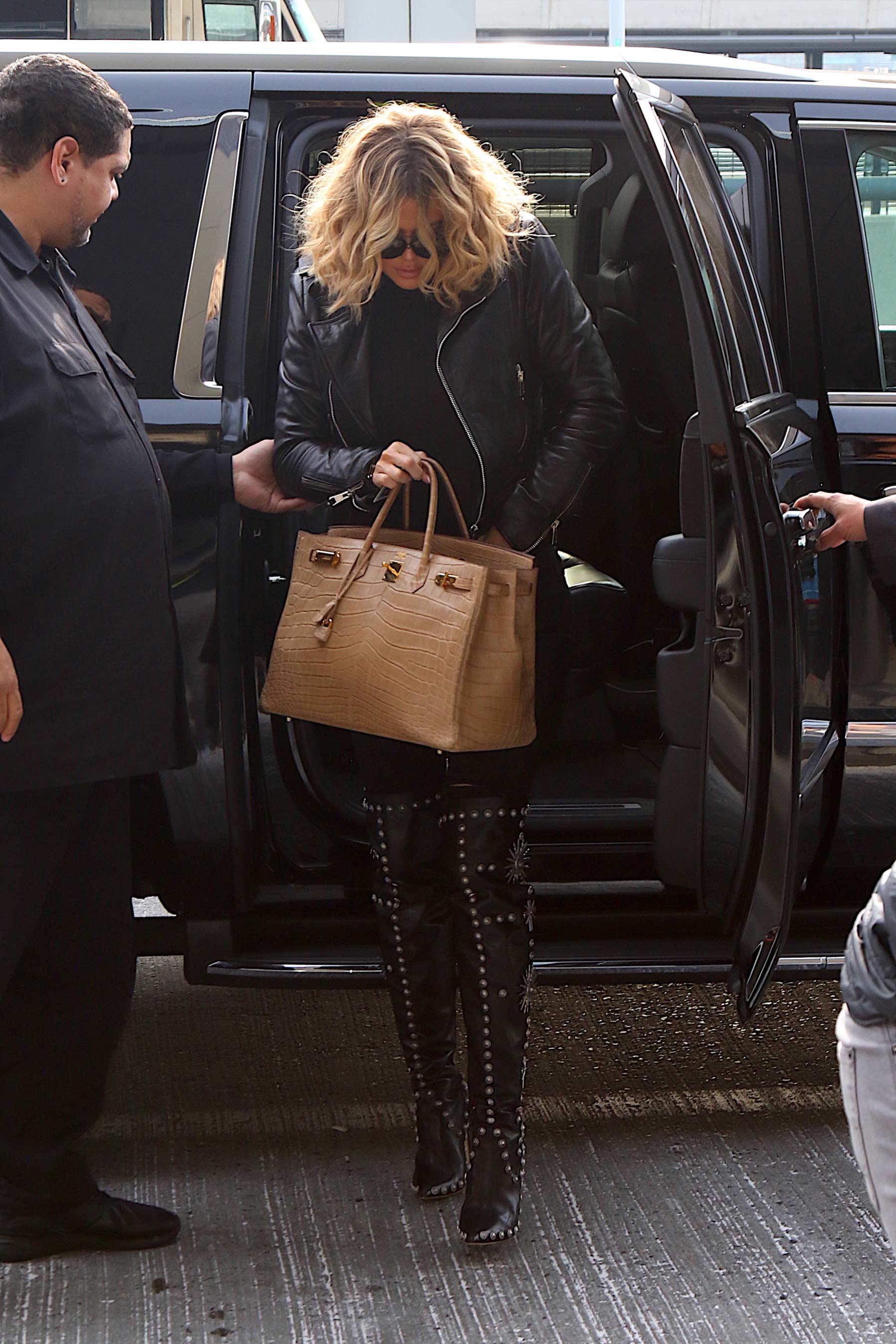 Khloe Kardashian at JFK airport in NYC