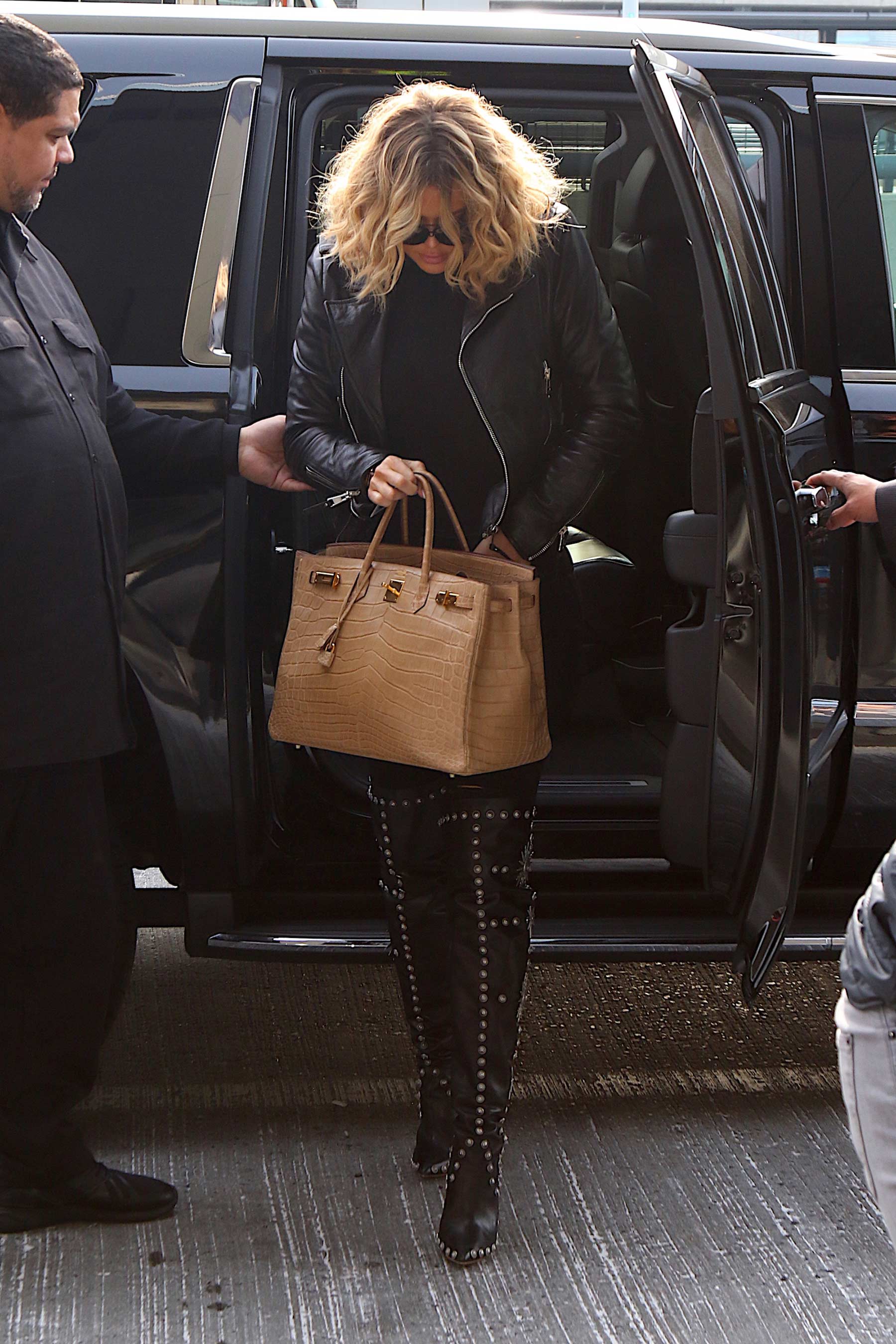 Khloe Kardashian at JFK airport in NYC