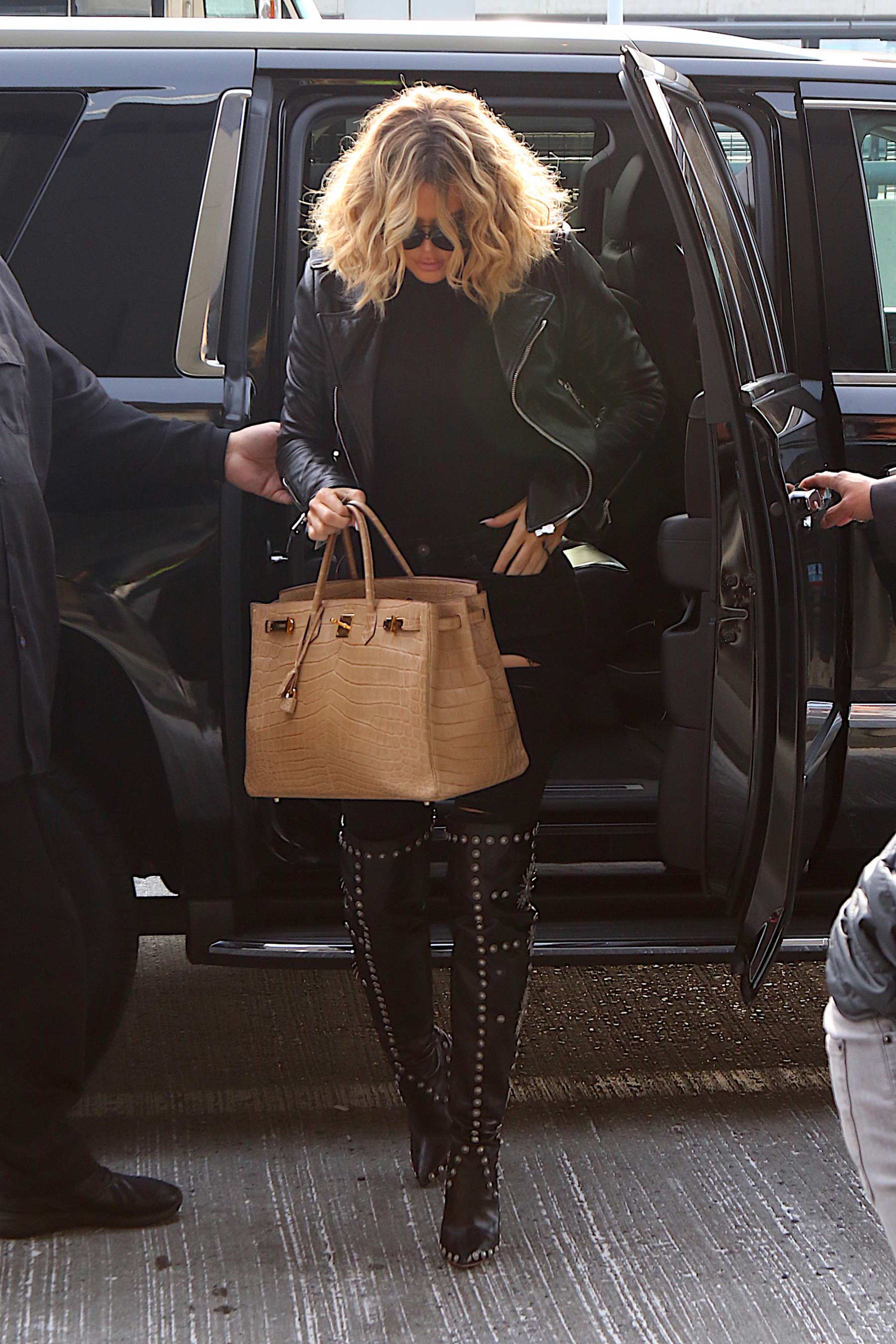 Khloe Kardashian at JFK airport in NYC