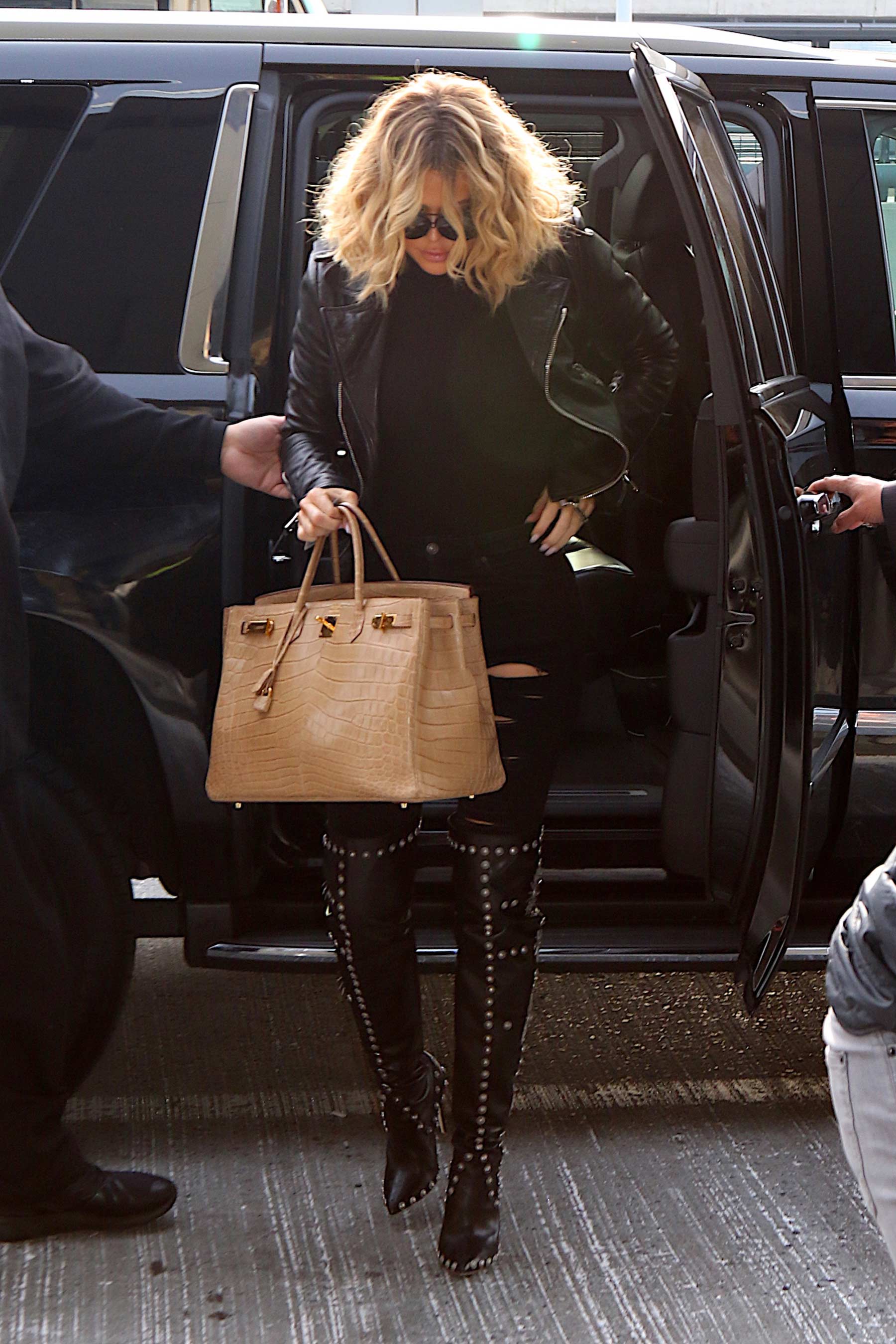 Khloe Kardashian at JFK airport in NYC
