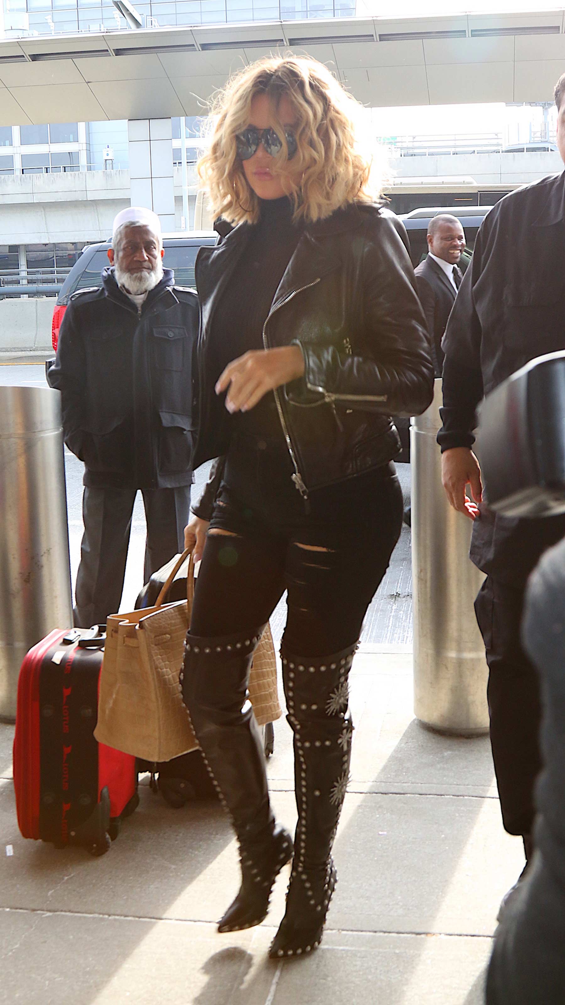 Khloe Kardashian at JFK airport in NYC